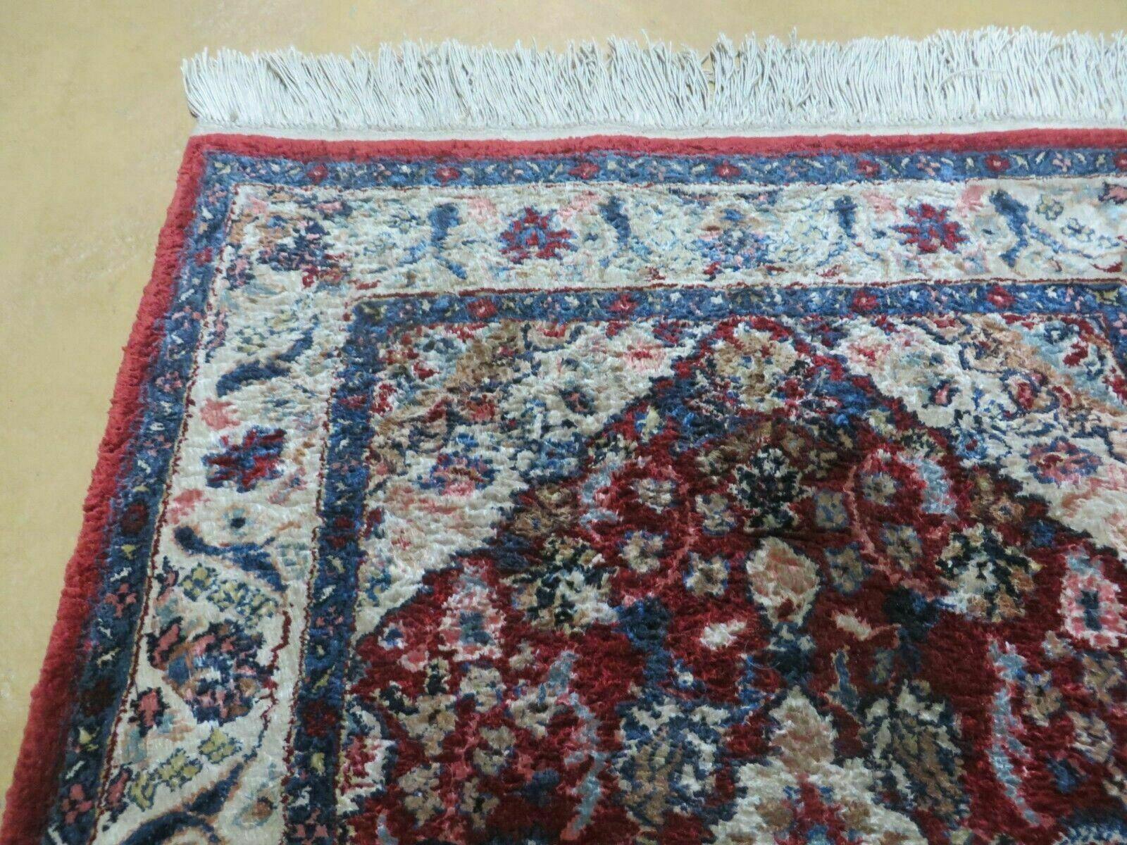 2' X 3' Handmade Chinese Floral Oriental Silk Rug Carpet Nice Red - Image 6