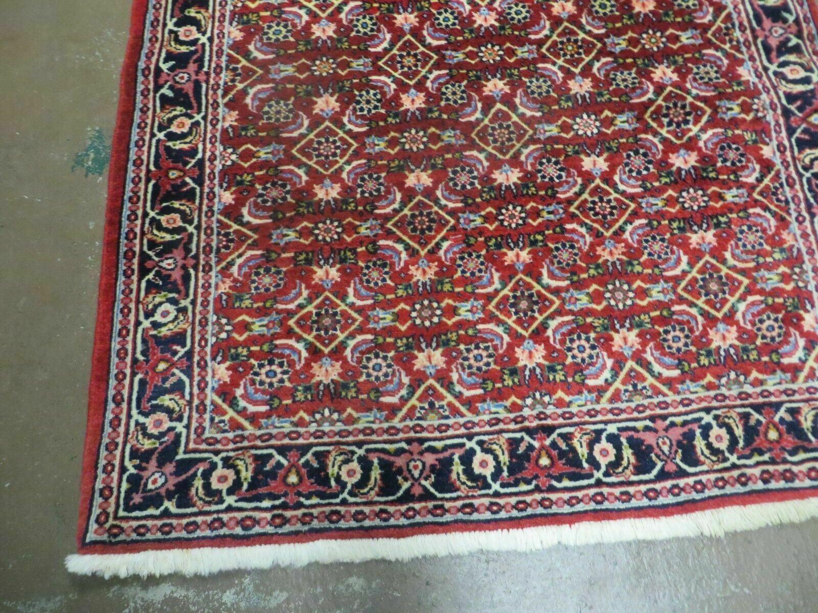 3' X 5' Handmade Knotted Indian Amritsar Floral Oriental Wool Red Rug Organic Nice - Image 8