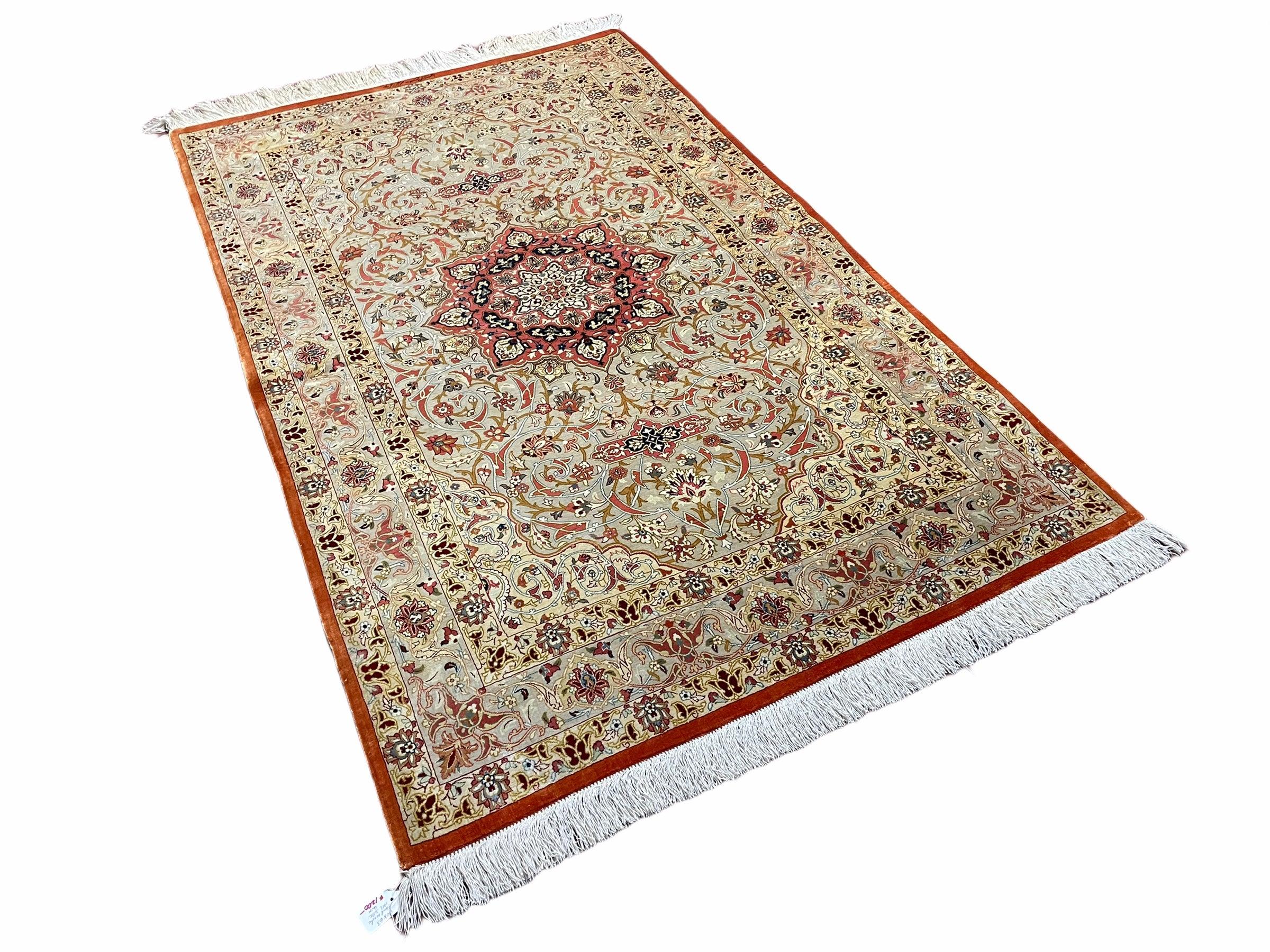 3' X 5' Vintage Fine Handmade Turkish Oriental Silk Rug 900 KPSI Wow - Image 2