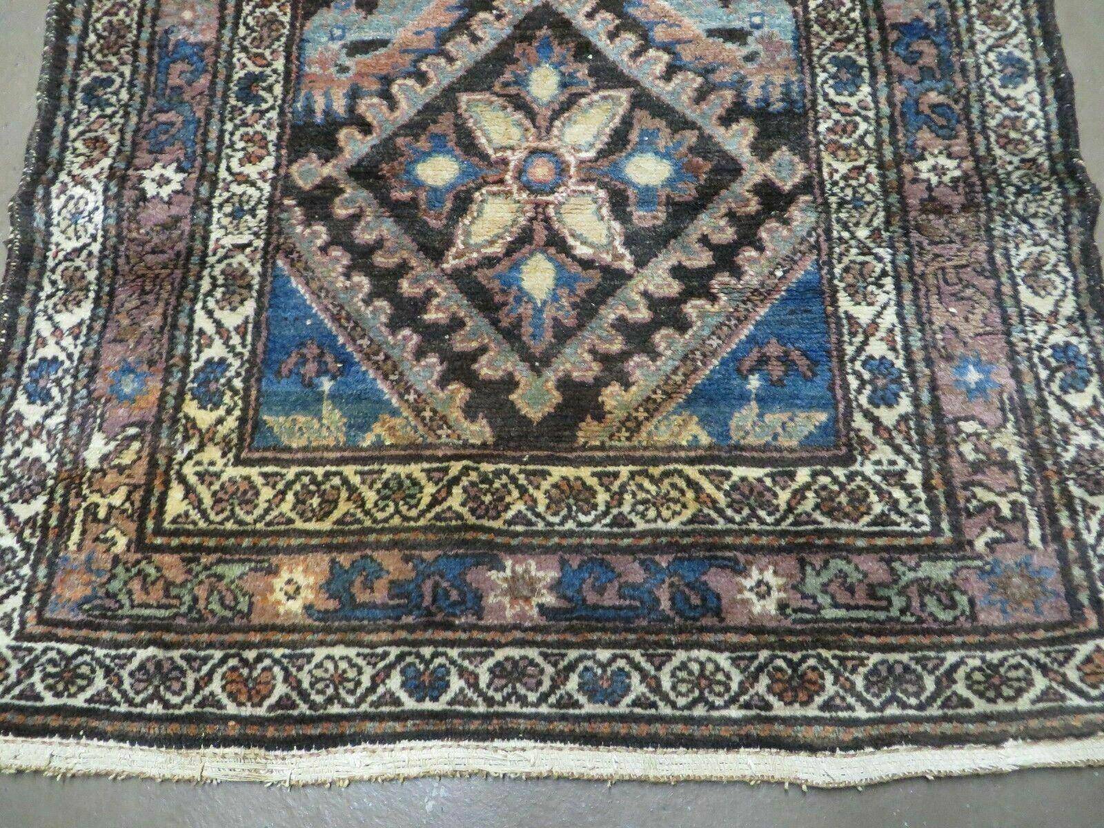 3' X 6' Antique Handmade India Floral Oriental Wool Rug Veg Dyes Nice - Image 5