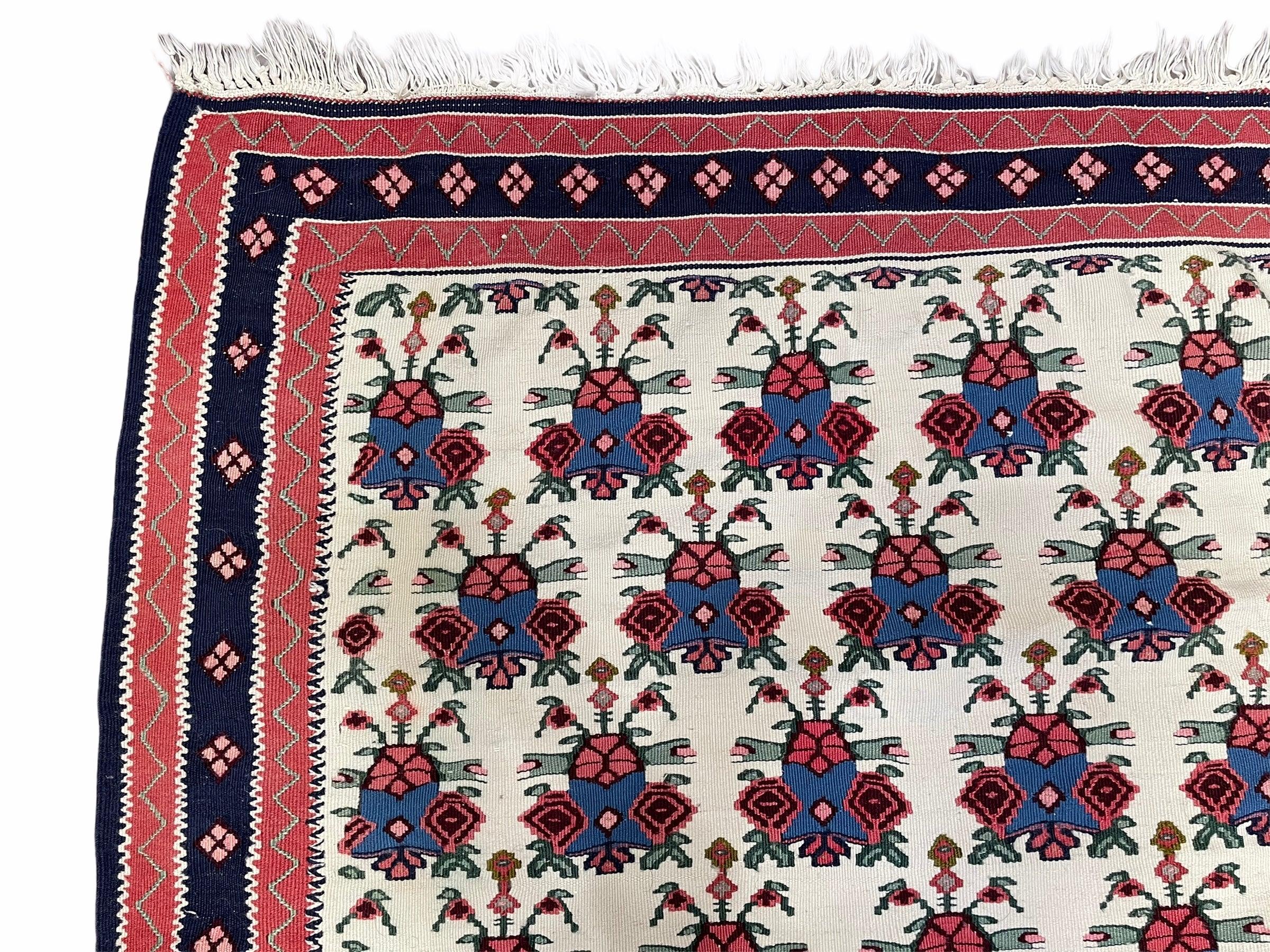 3x5 Vintage Kurdish Senneh Kilim Rug 3 x 5 Heirloom Rug Flatweave Antique Rug Playroom Rug Collectible Rug Beige Kilim - Image 6
