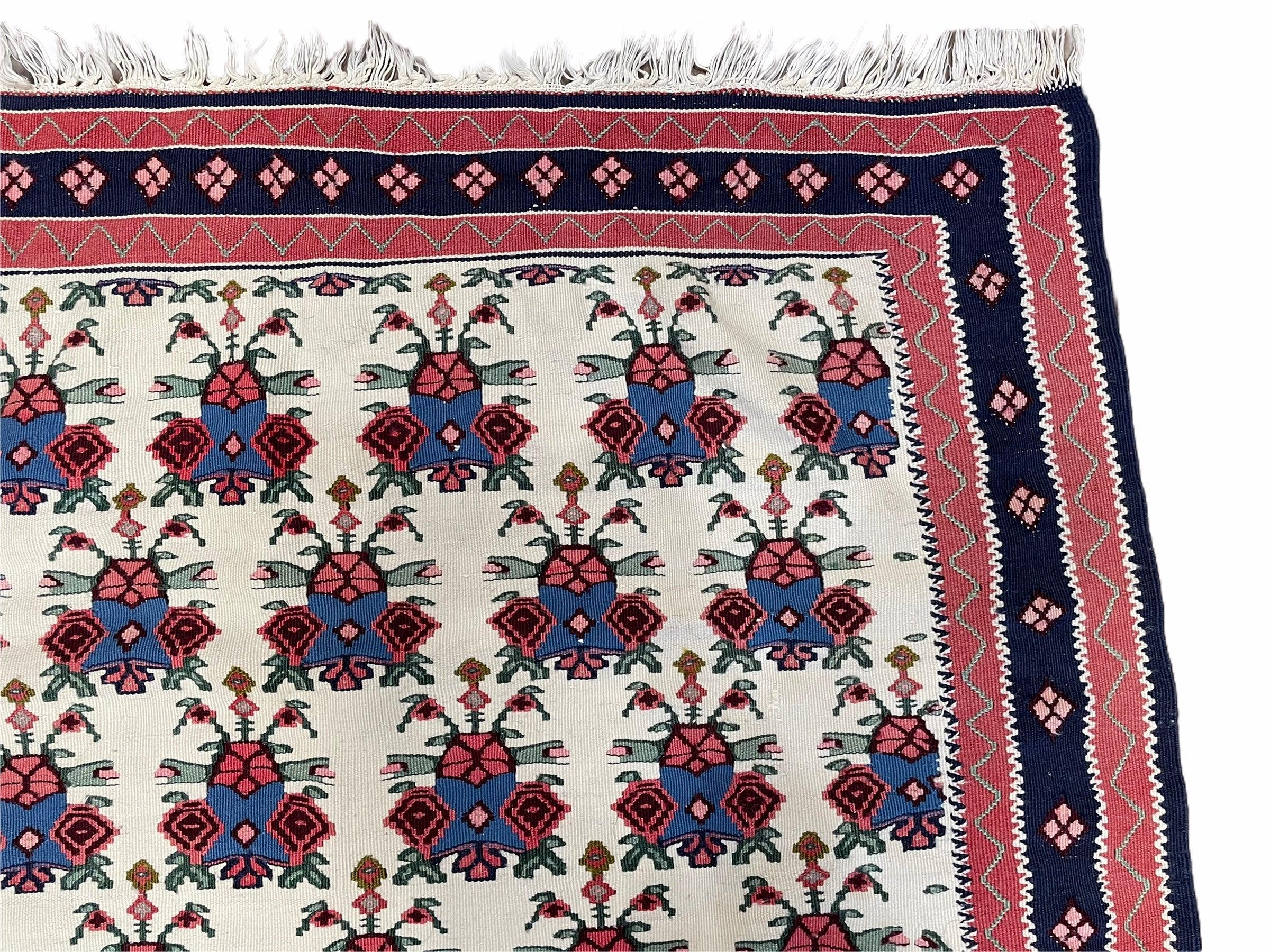 3x5 Vintage Kurdish Senneh Kilim Rug 3 x 5 Heirloom Rug Flatweave Antique Rug Playroom Rug Collectible Rug Beige Kilim - Image 7