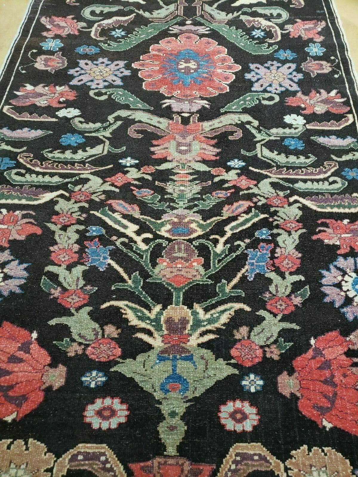 4' 5" X 16' 1" Antique Karabagh Caucasian Rug Handmade Wool Carpet Organic Dye - Image 3