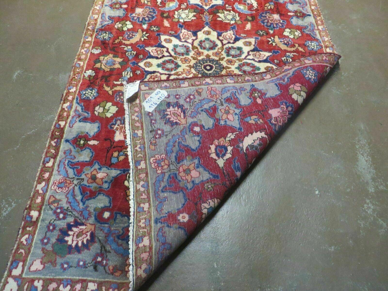 4' X 6' Antique Handmade India Floral Oriental Wool Rug Vegetable Dyes #120 - Image 11