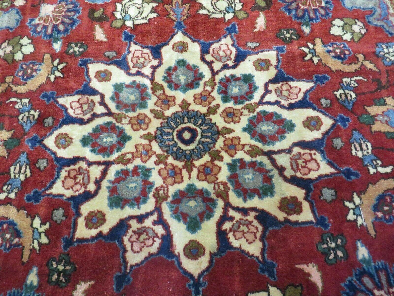4' X 6' Antique Handmade India Floral Oriental Wool Rug Vegetable Dyes #120 - Image 4