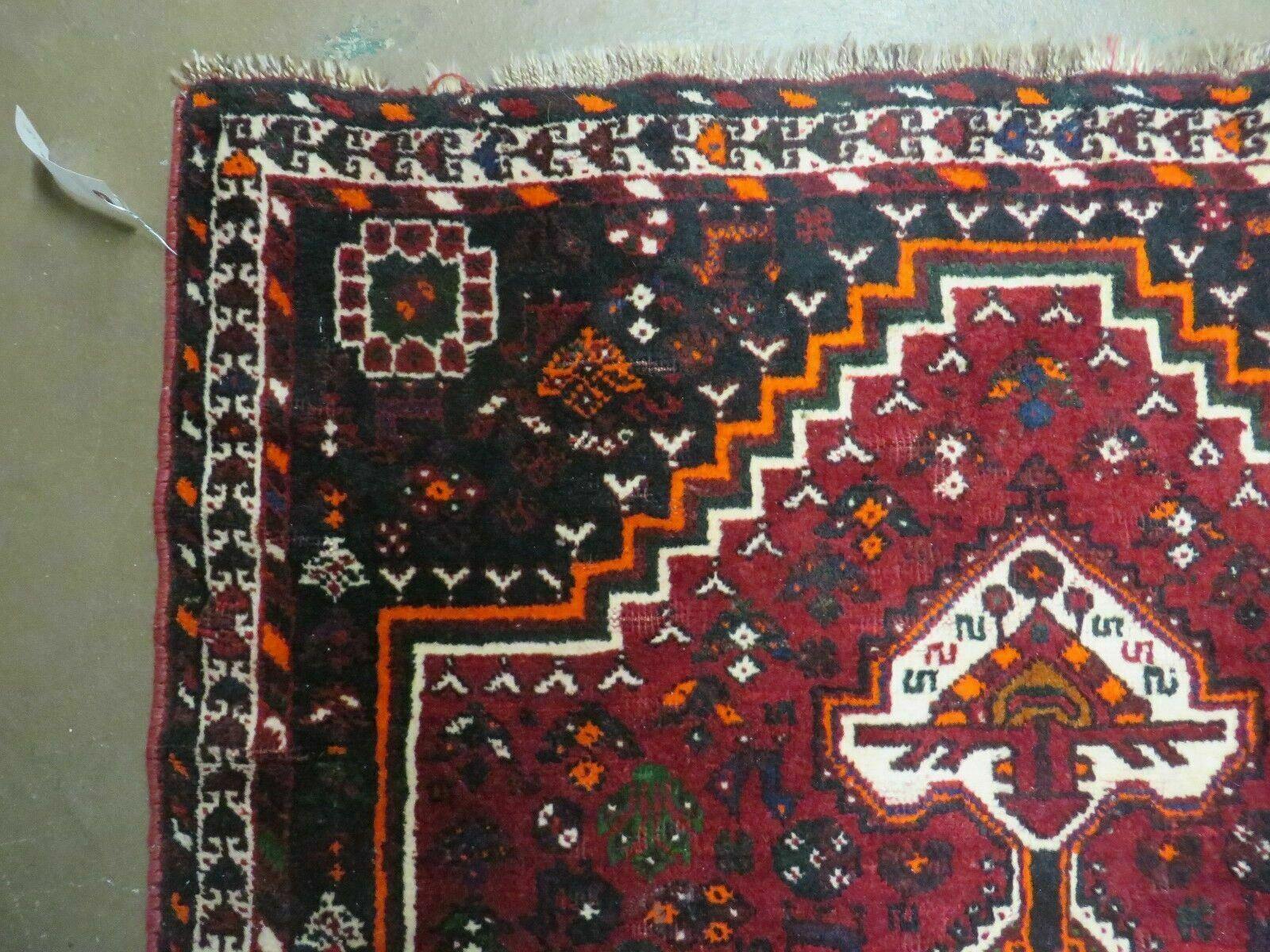 4' X 6' Antique Handmade Turkish Wool Veg Dyes Rug Organic Red Nice M10 - Image 6