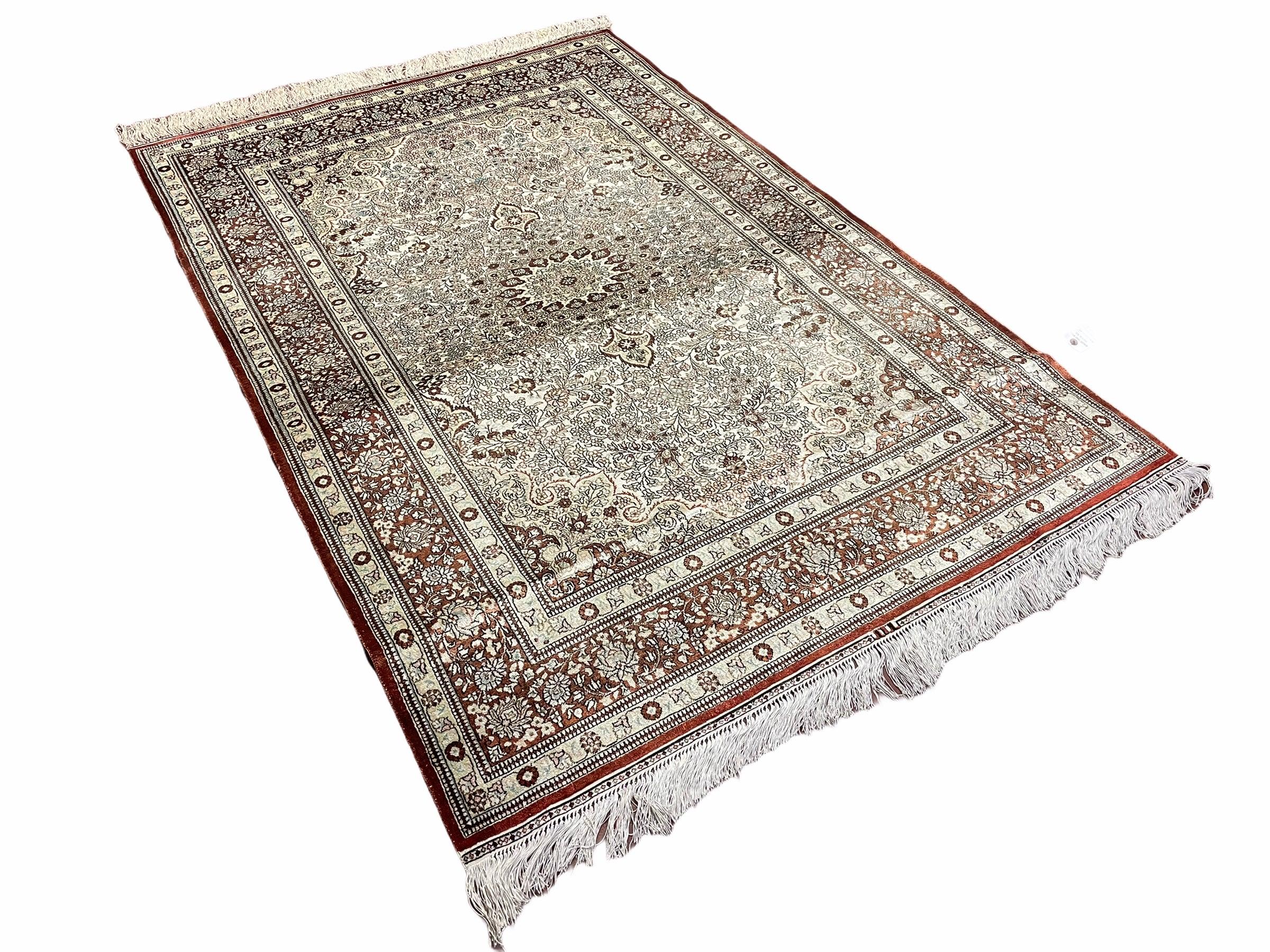 4' X 6' Vintage Fine Handmade Chinese Oriental Silk Rug 400 KPSI Wow - Image 2