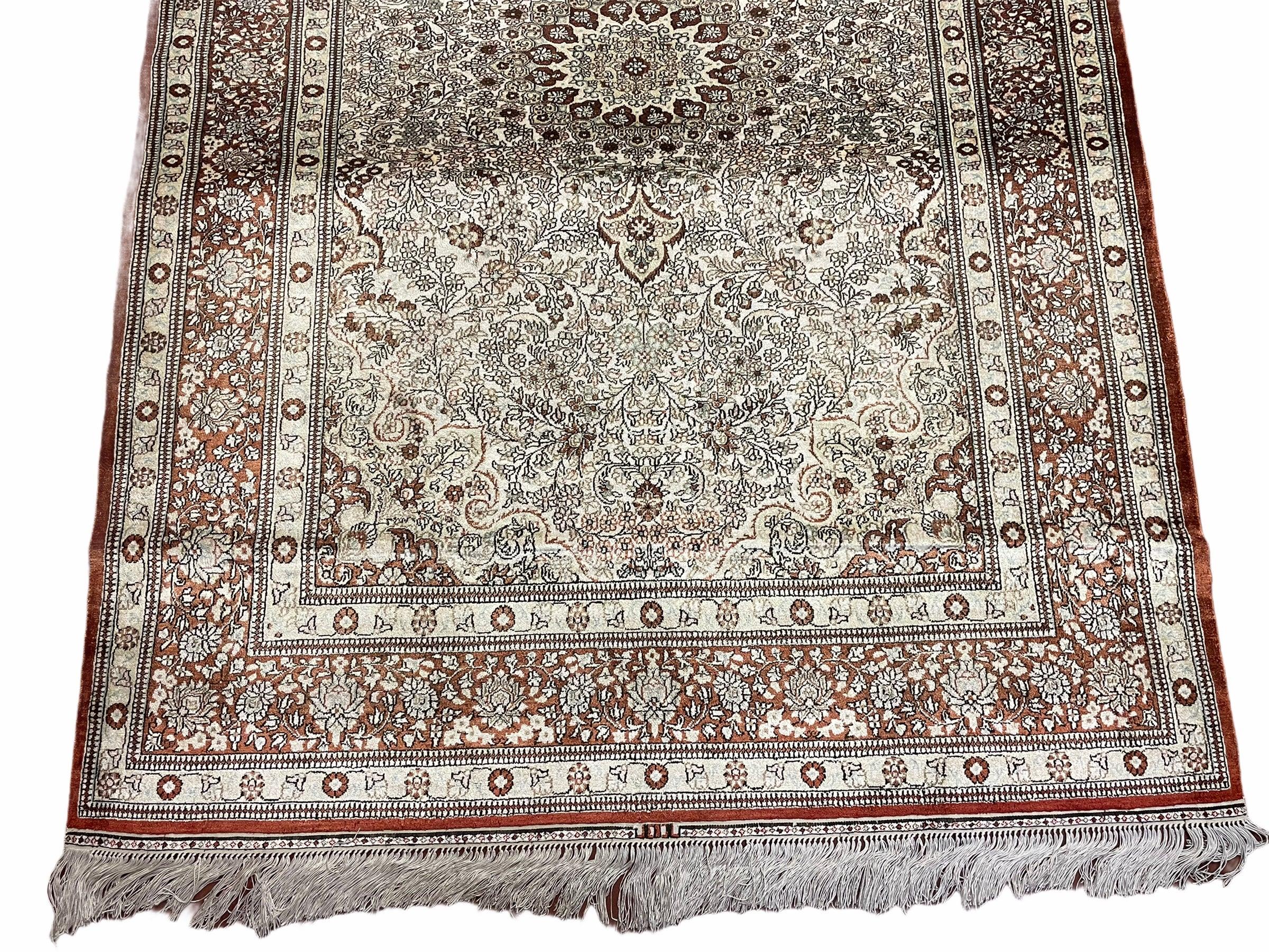 4' X 6' Vintage Fine Handmade Chinese Oriental Silk Rug 400 KPSI Wow - Image 5