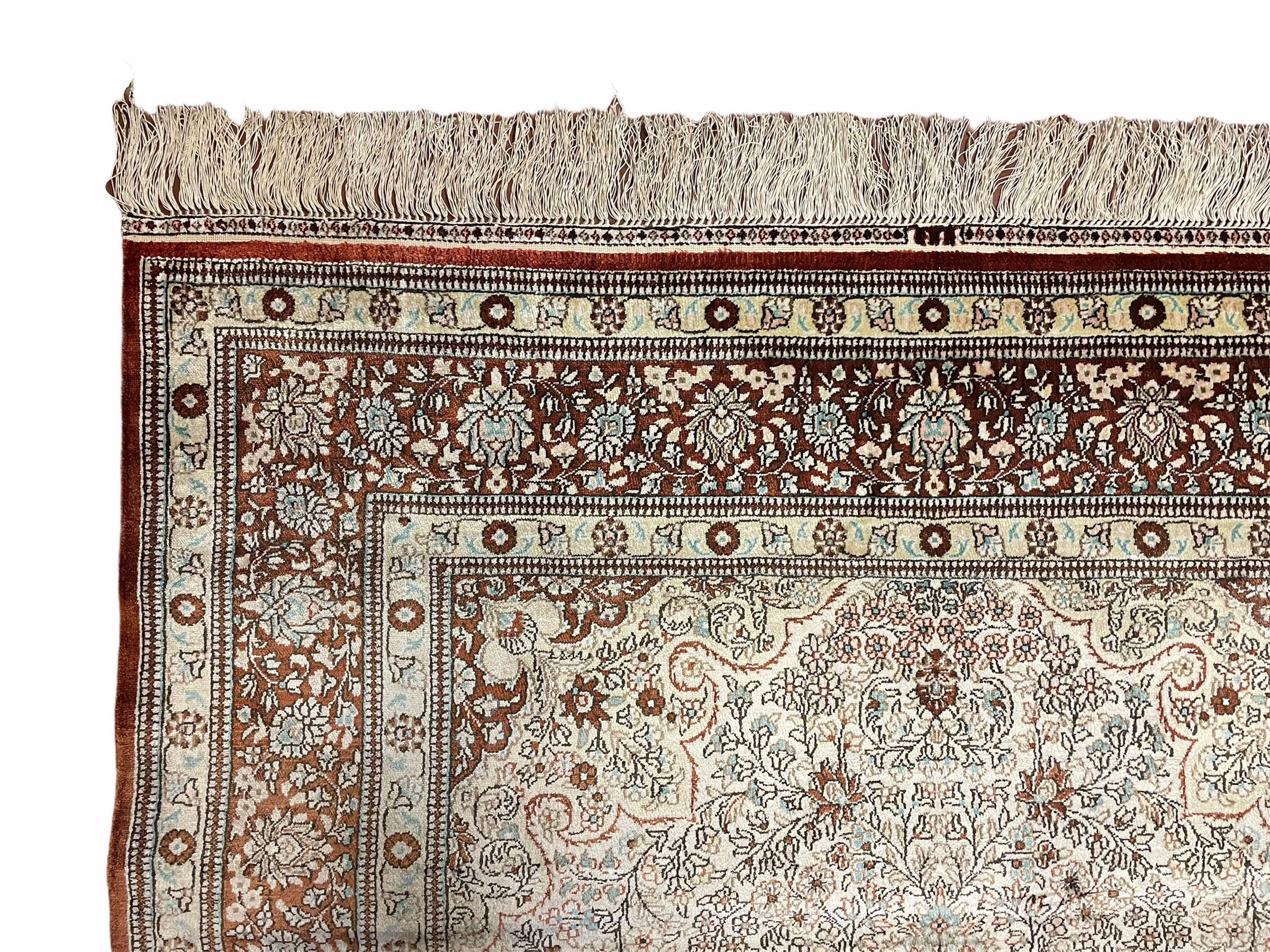 4' X 6' Vintage Fine Handmade Chinese Oriental Silk Rug 400 KPSI Wow - Image 6
