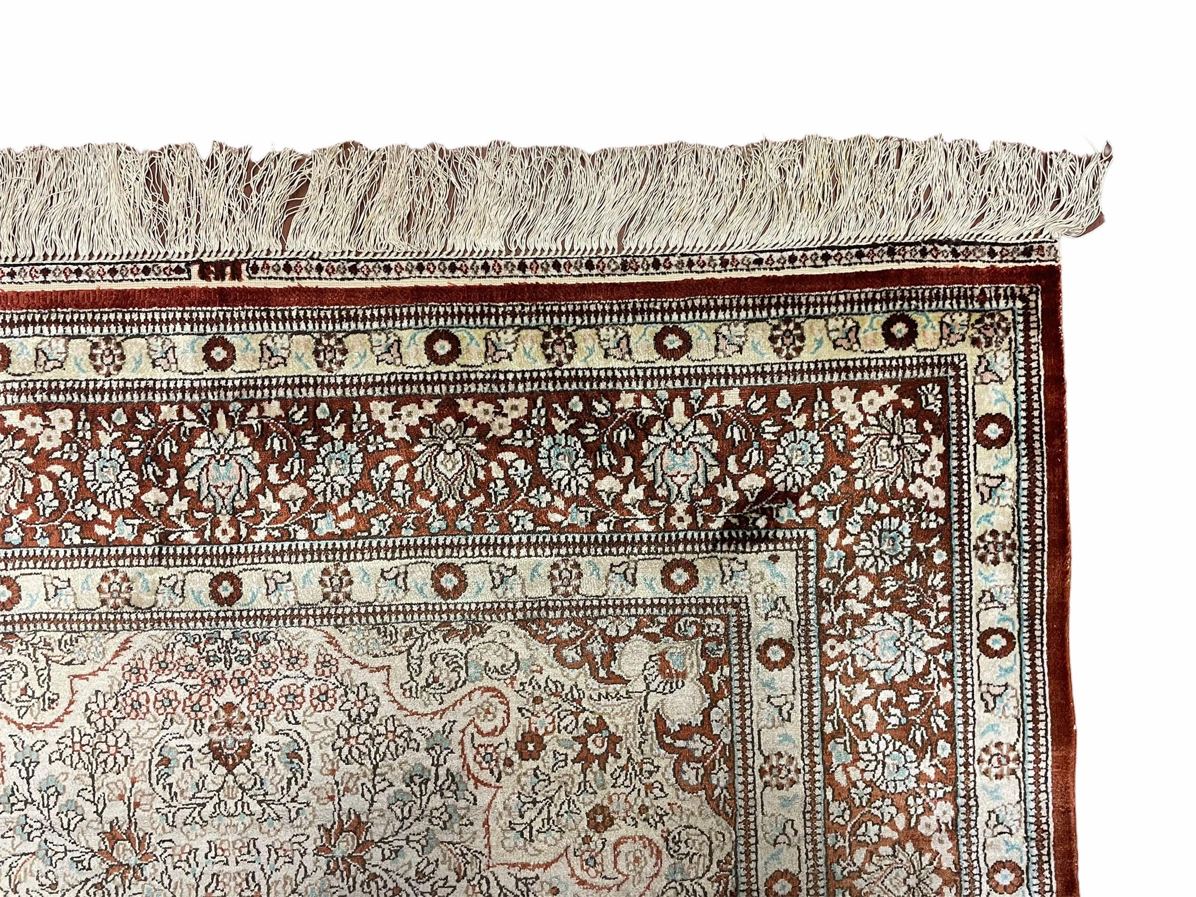 4' X 6' Vintage Fine Handmade Chinese Oriental Silk Rug 400 KPSI Wow - Image 7