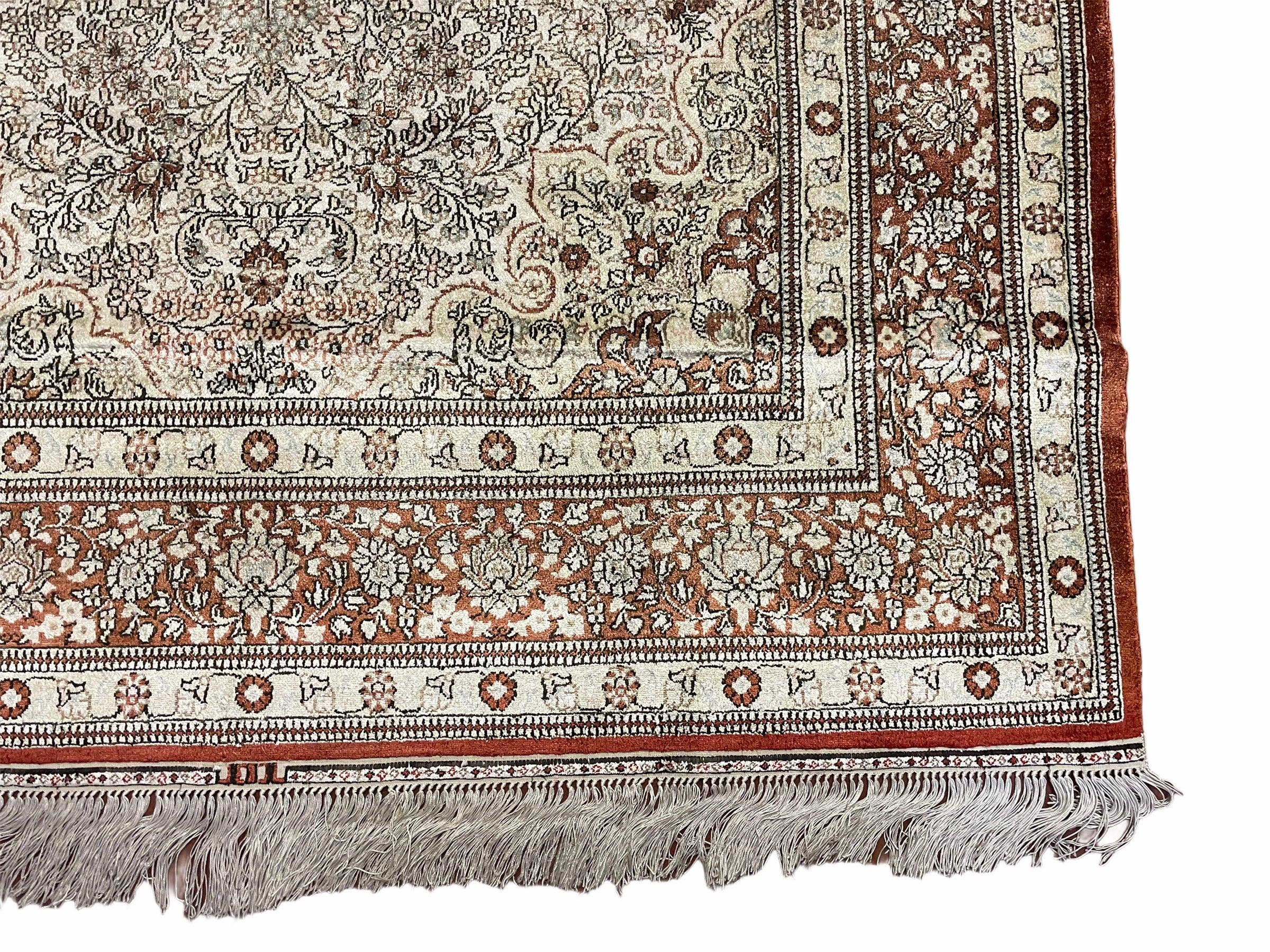 4' X 6' Vintage Fine Handmade Chinese Oriental Silk Rug 400 KPSI Wow - Image 9