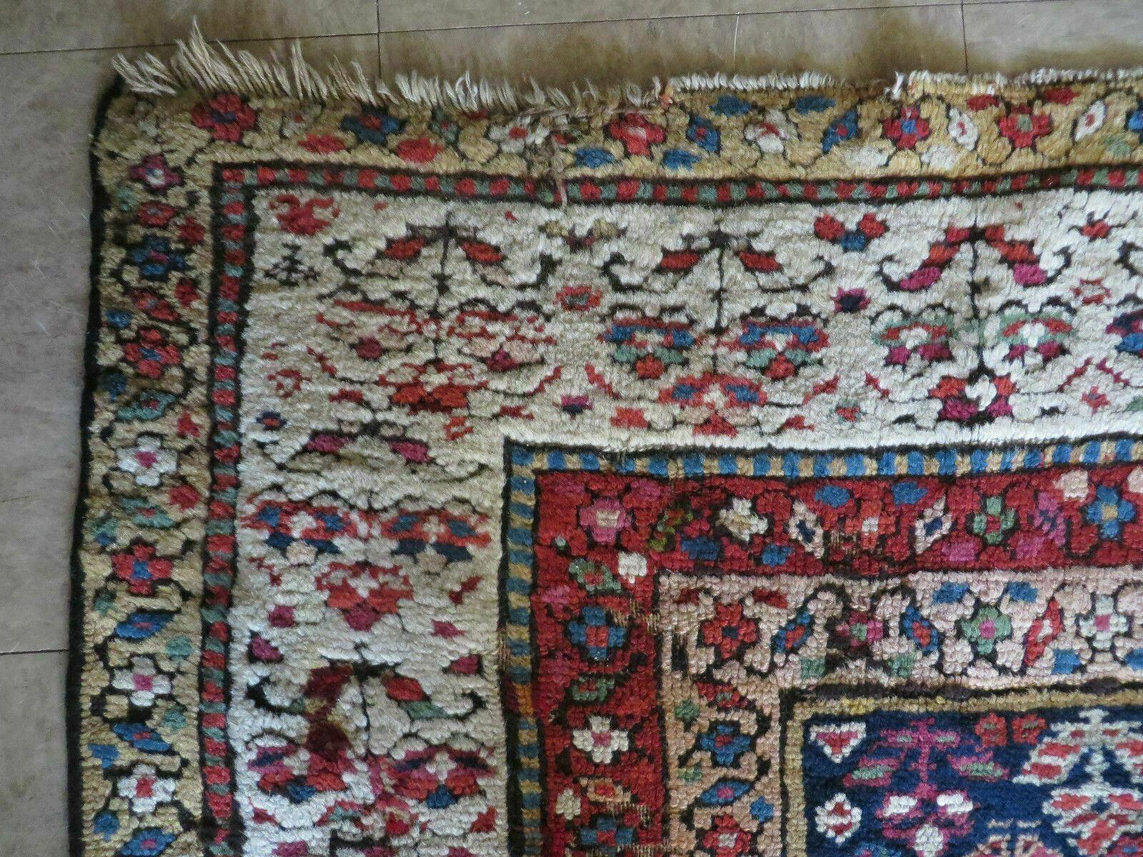 4' X11' Antique Handmade Turkish Anatolian Wool Corridor Kalegy Runner Rug - Image 6
