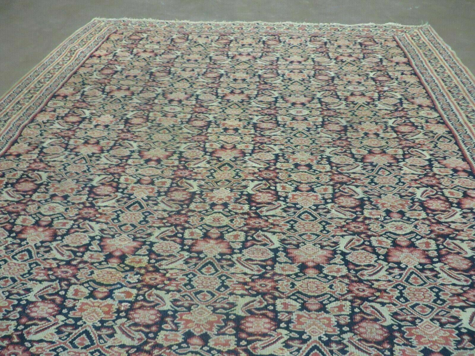 4' X7' Antique Handmade Turkish Wool Kilim Soumak Flat Weave Rug Tribal Organic - Image 12