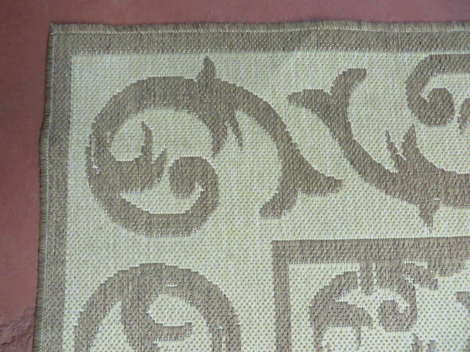 5' X 7' Machine Made Natural Fiber Jute Kilim Two Sided Rug Carpet Flat Weave Contemporary Design - Image 5