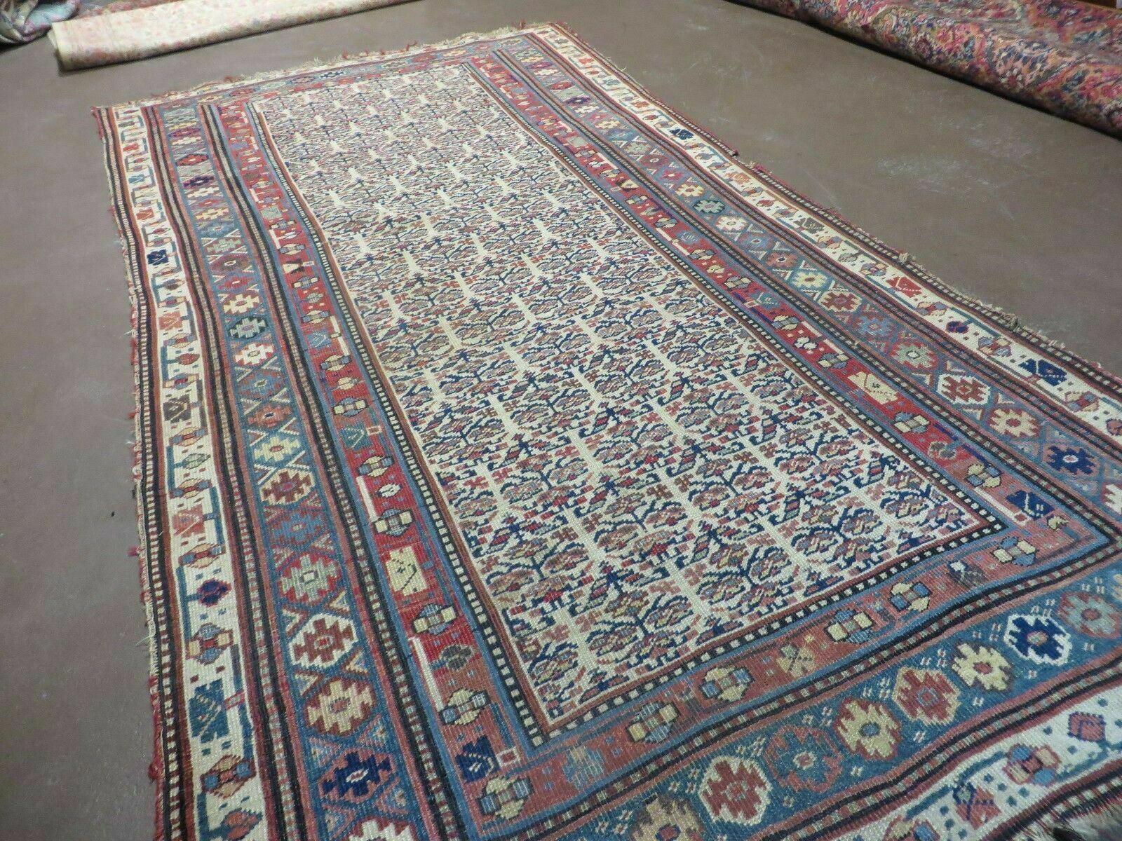 5' X 9' Antique Handmade Caucasian Kuba Wool Rug Veg Dye Runner Nice - Image 2