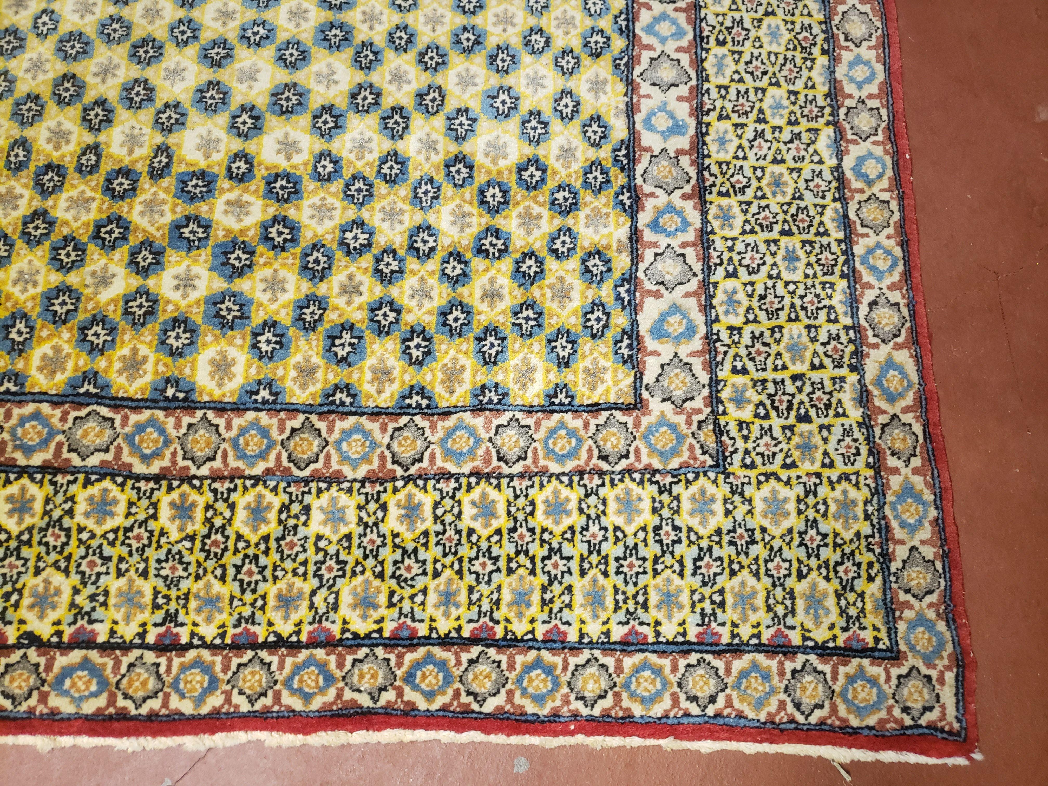 5x7 Authentic Handmade Rug Star Of David Wool Rug Green Rug Gold Rug 4x6 Rug - Image 9