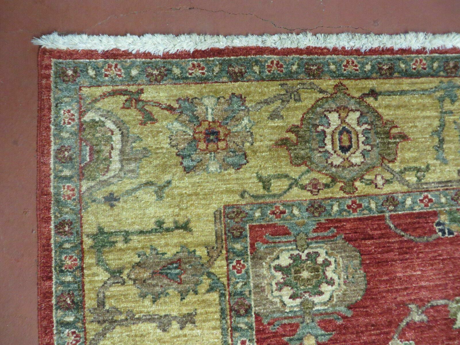 6.5' X 7' Vintage Handmade Egypt Agra Wool Rug Carpet Square Beauty - Image 6