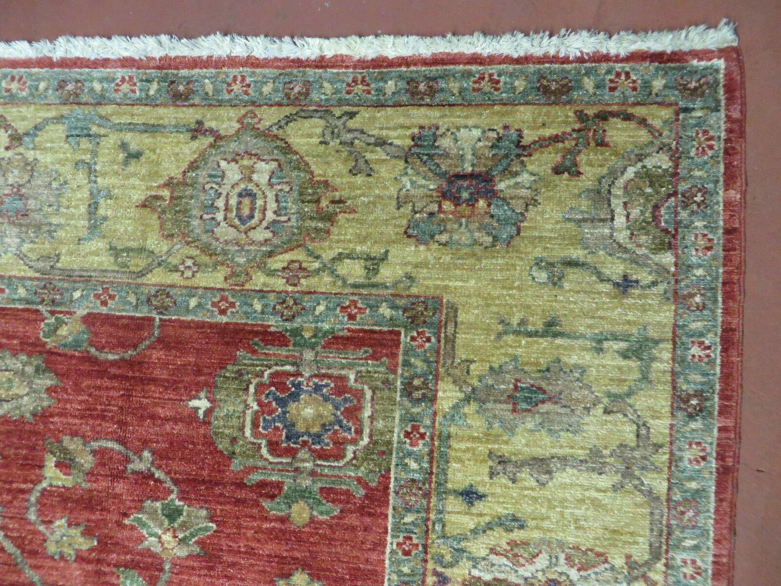 6.5' X 7' Vintage Handmade Egypt Agra Wool Rug Carpet Square Beauty - Image 7
