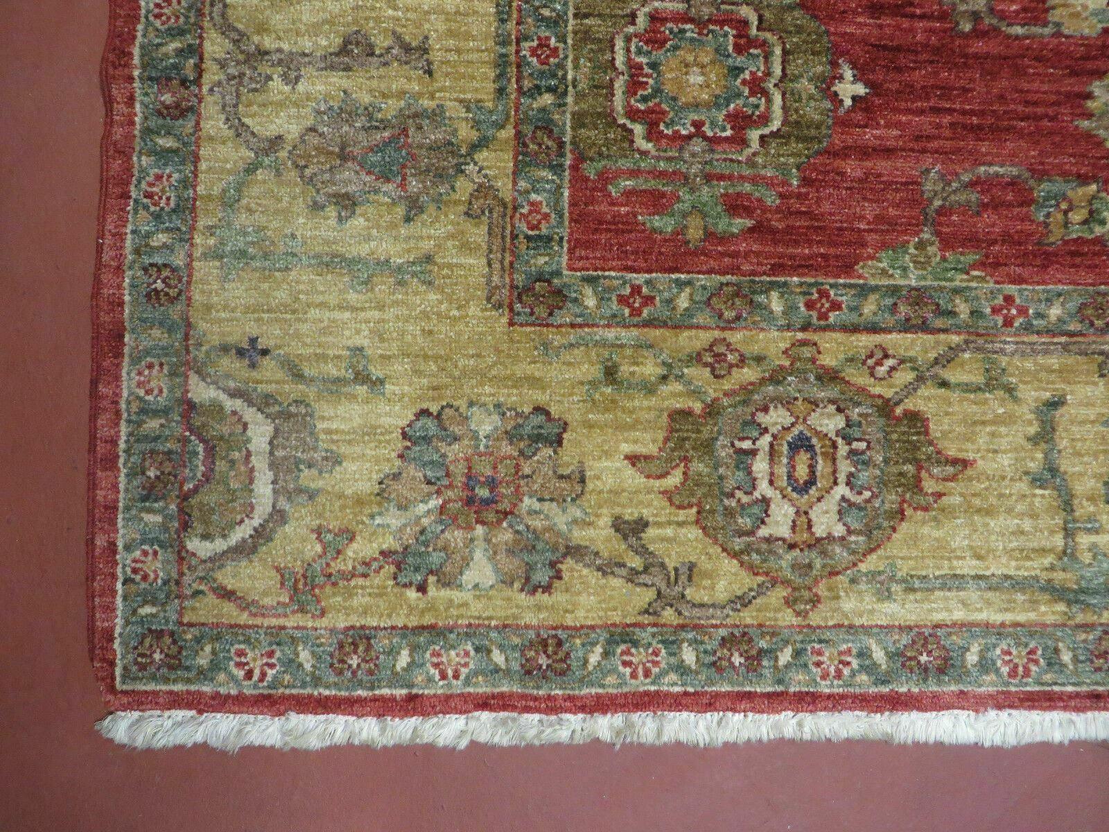6.5' X 7' Vintage Handmade Egypt Agra Wool Rug Carpet Square Beauty - Image 8