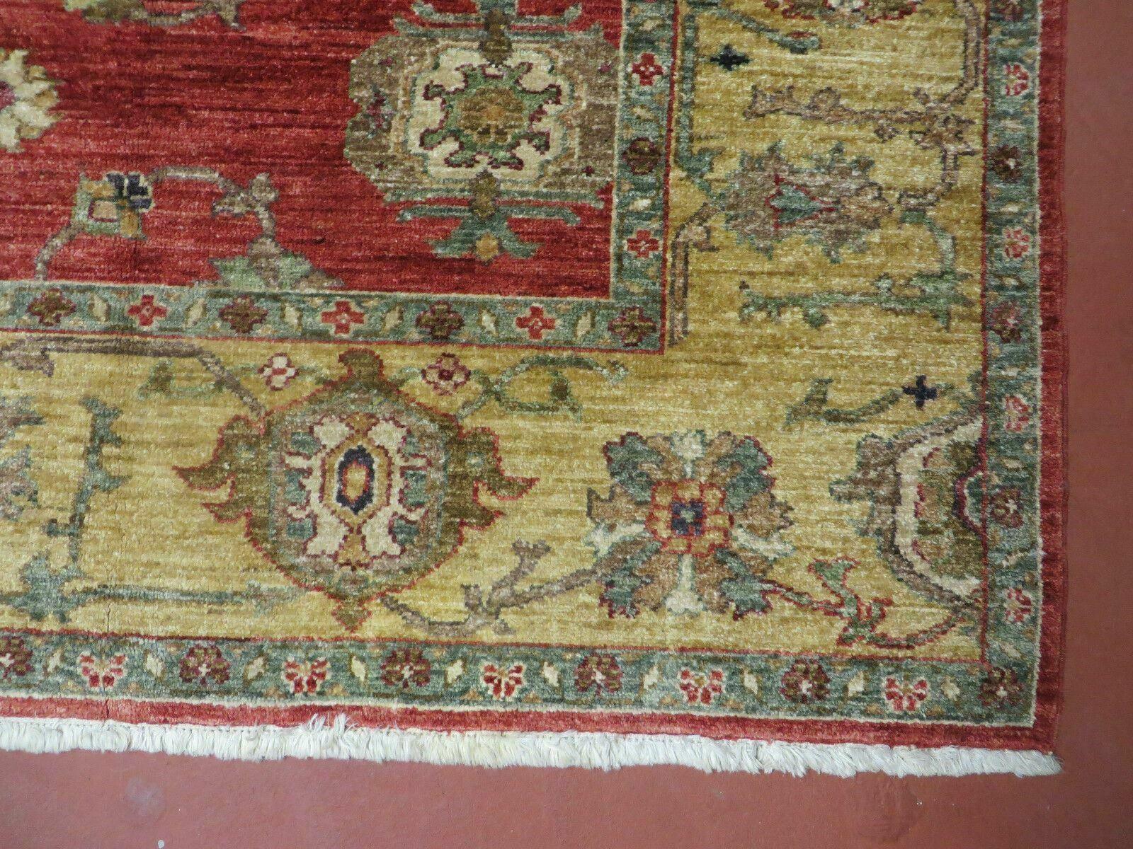 6.5' X 7' Vintage Handmade Egypt Agra Wool Rug Carpet Square Beauty - Image 9