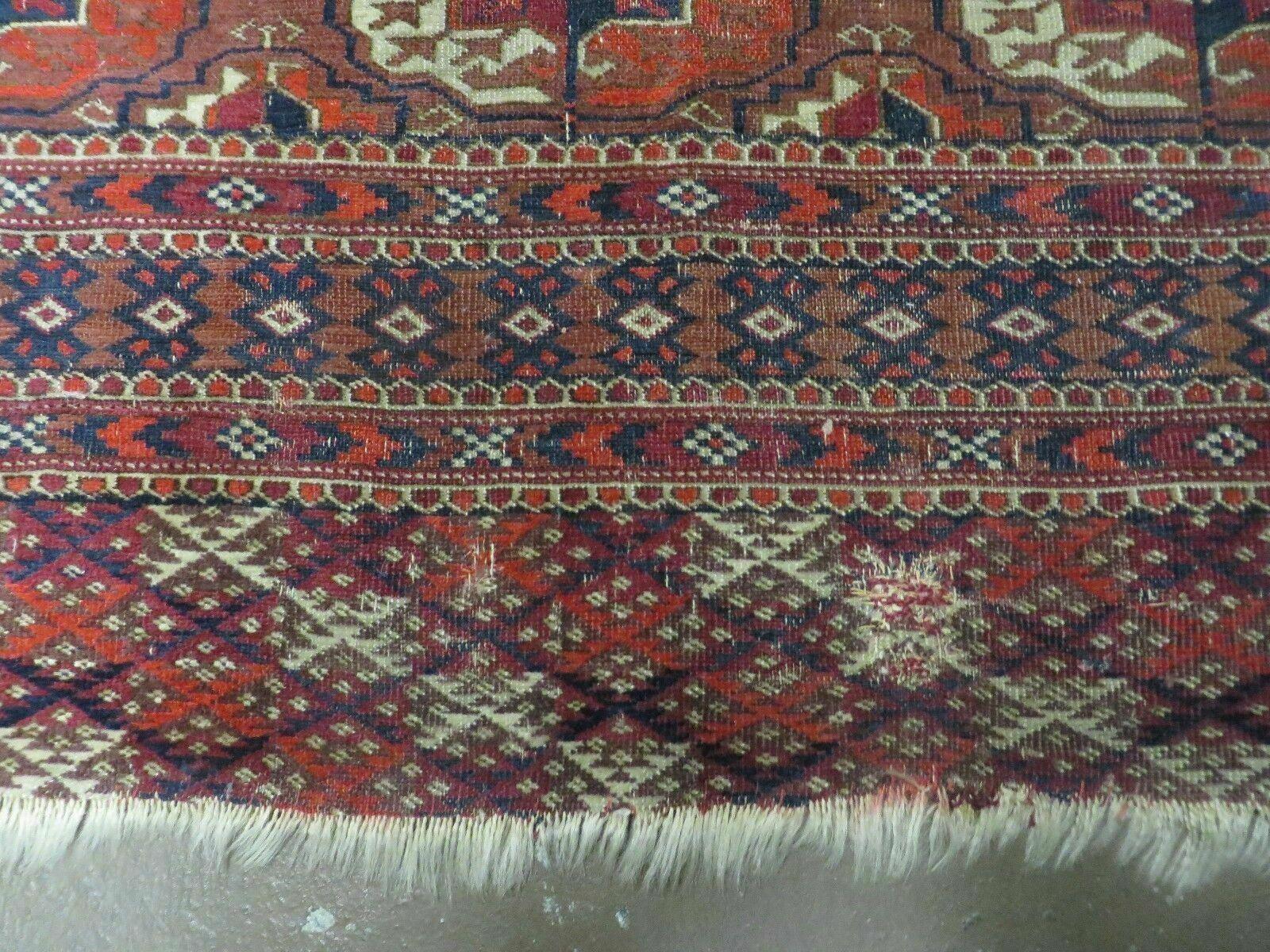 6' X 10' Antique Handmade Bokhara Turkoman Yamud Wool Rug Carpet NICE # 61 - Image 5