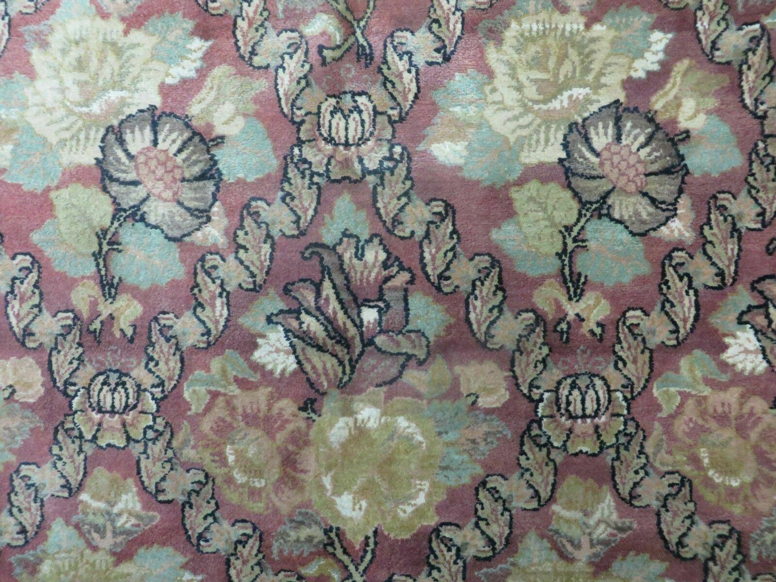 6' X 9' Handmade India Floral Oriental Wool Rug Carpet - Image 4