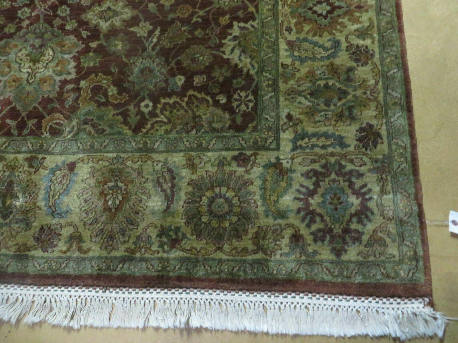 6' X 9' Handmade India Floral Oriental Wool Rug Carpet Tea Wash Red Hand Knotted - Image 9
