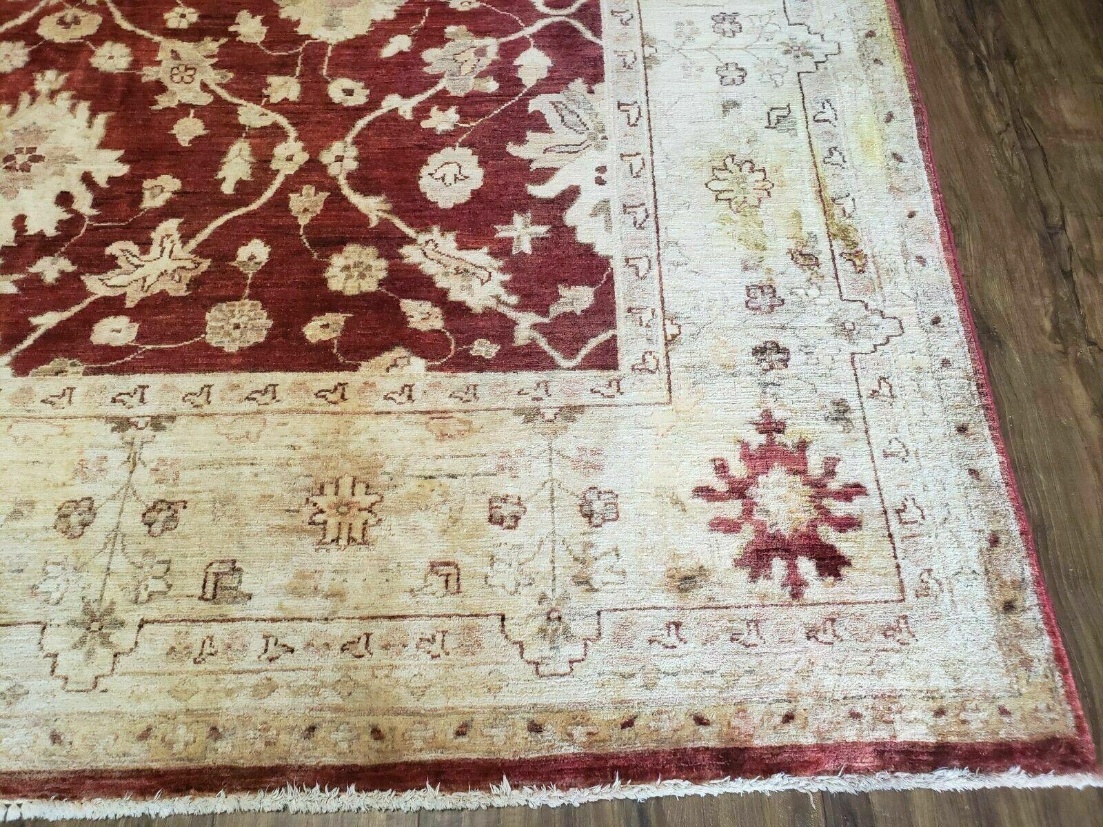 8' X 10' Handmade Peshawar Floral Oriental Wool Rug Hand Knotted Carpet Nice - Image 9