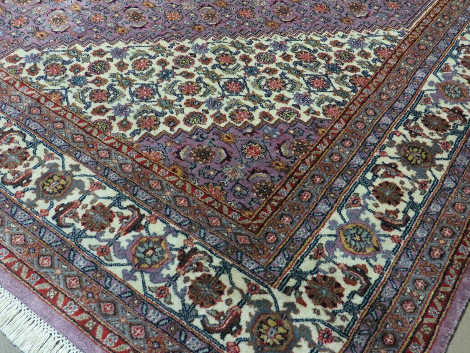 8' X 10' Vintage Fine Handmade India Wool Rug Hand Knotted Carpet Detailed Nice - Image 10