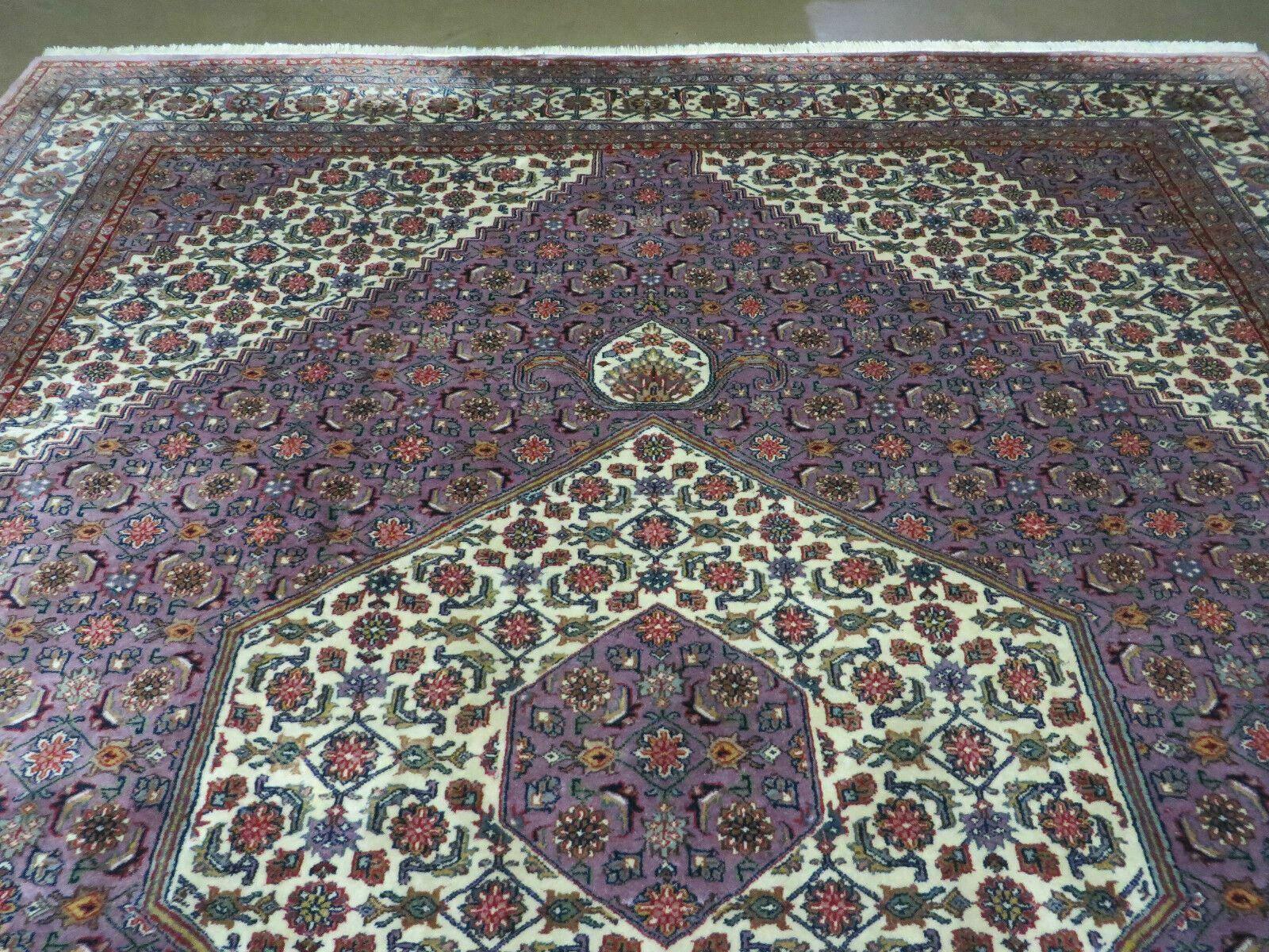 8' X 10' Vintage Fine Handmade India Wool Rug Hand Knotted Carpet Detailed Nice - Image 11