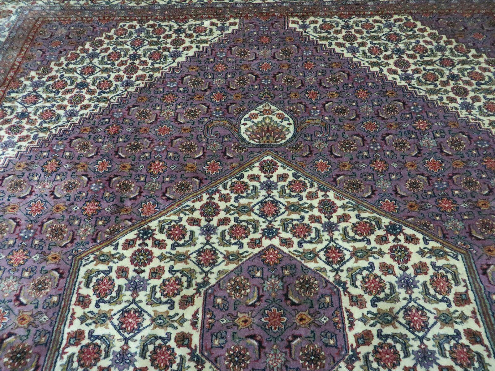 8' X 10' Vintage Fine Handmade India Wool Rug Hand Knotted Carpet Detailed Nice - Image 2