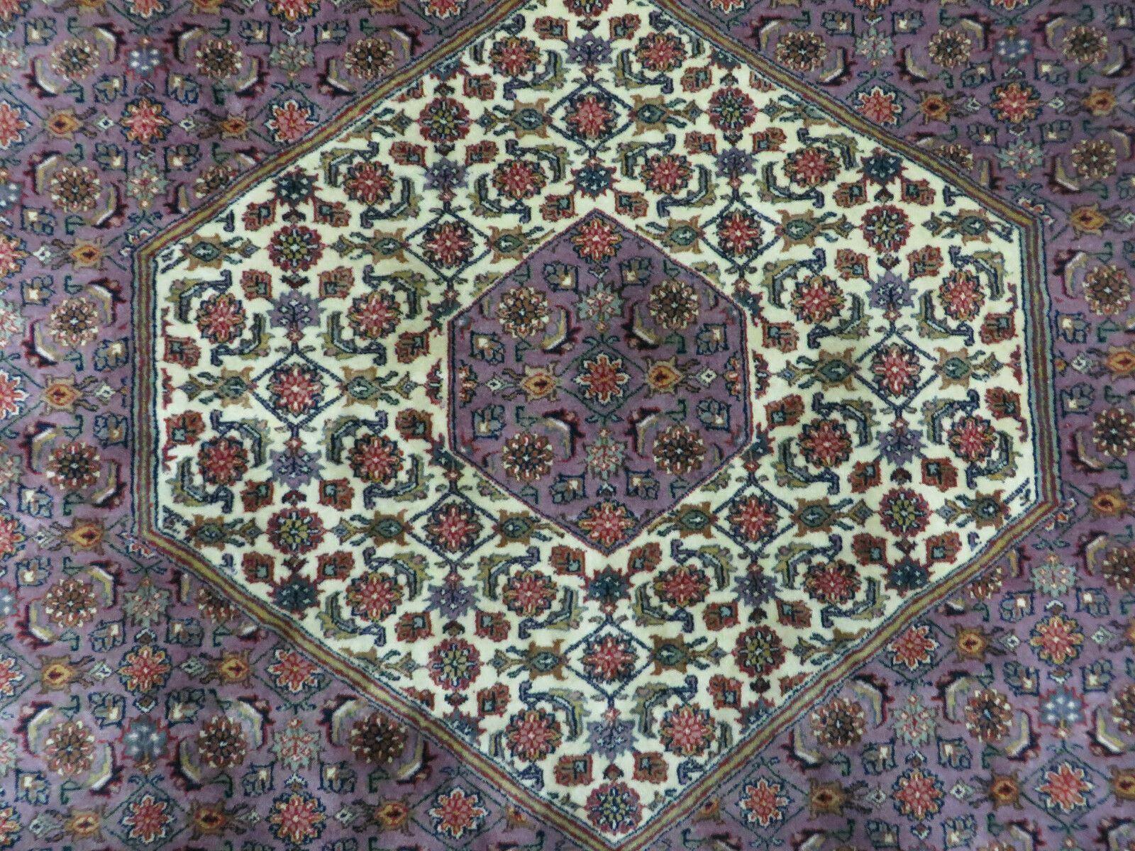 8' X 10' Vintage Fine Handmade India Wool Rug Hand Knotted Carpet Detailed Nice - Image 3