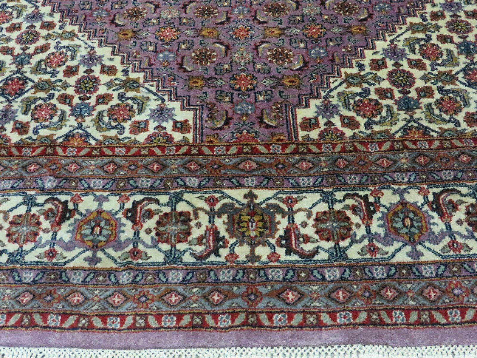 8' X 10' Vintage Fine Handmade India Wool Rug Hand Knotted Carpet Detailed Nice - Image 4