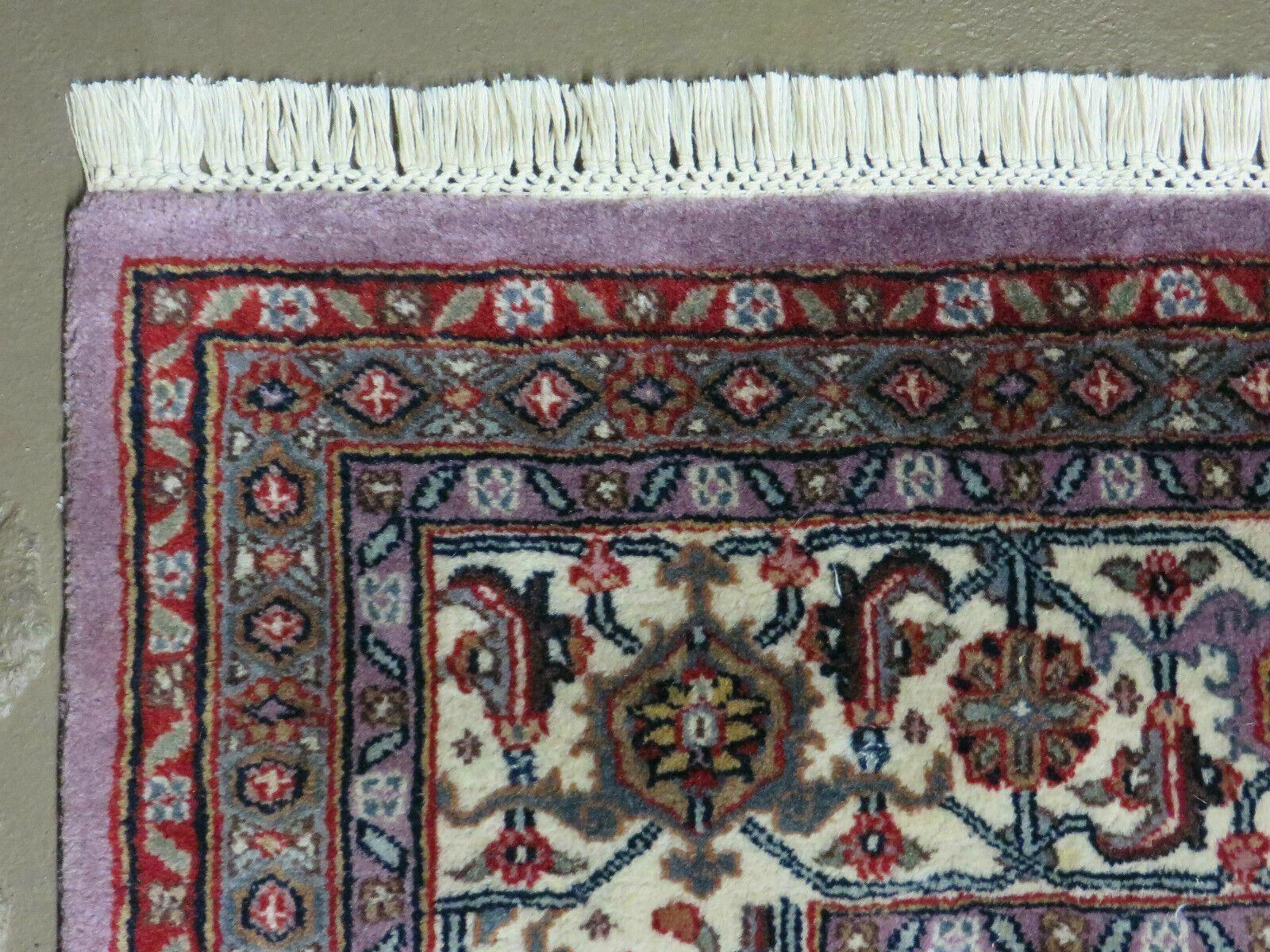 8' X 10' Vintage Fine Handmade India Wool Rug Hand Knotted Carpet Detailed Nice - Image 5