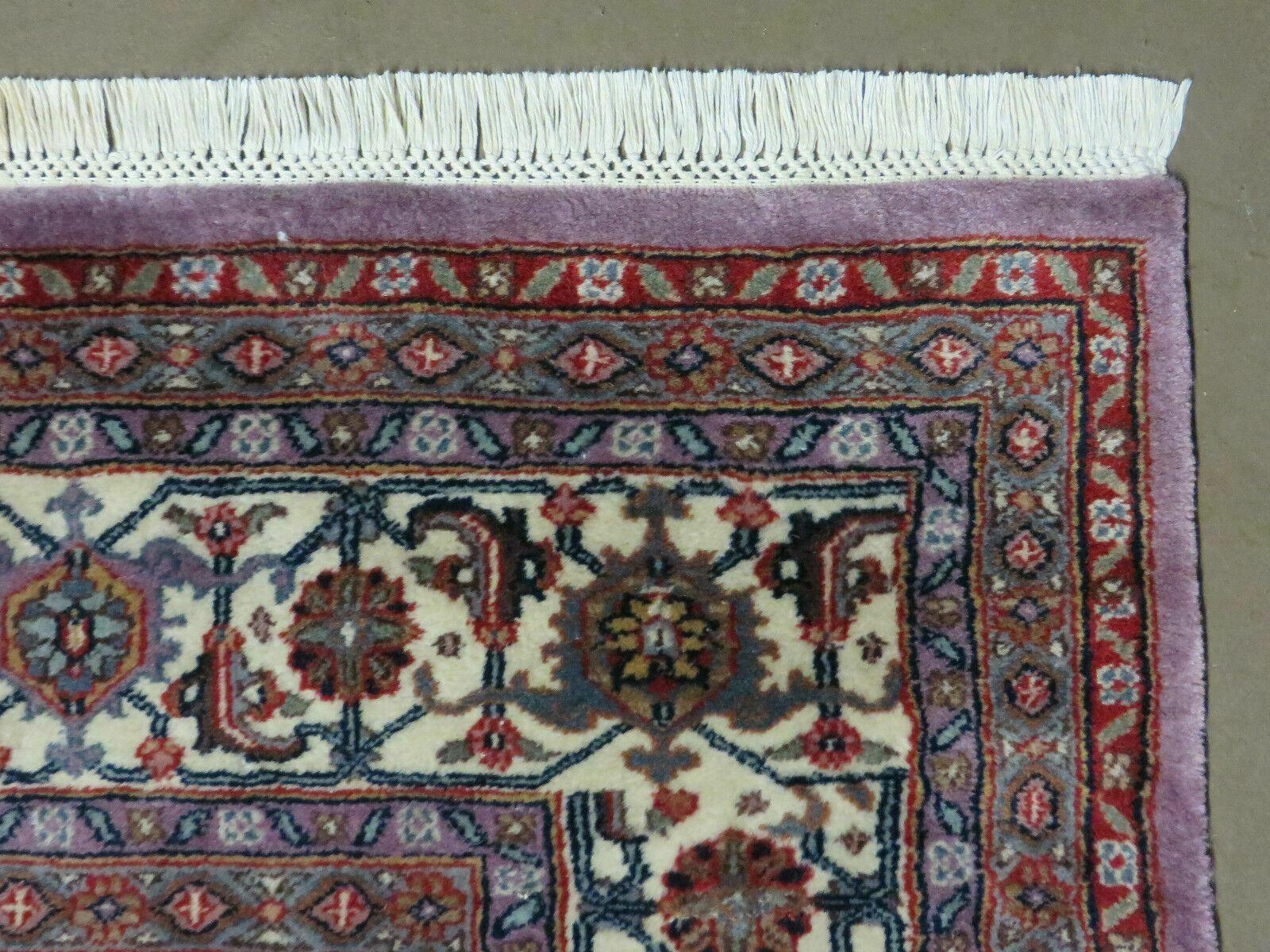 8' X 10' Vintage Fine Handmade India Wool Rug Hand Knotted Carpet Detailed Nice - Image 6