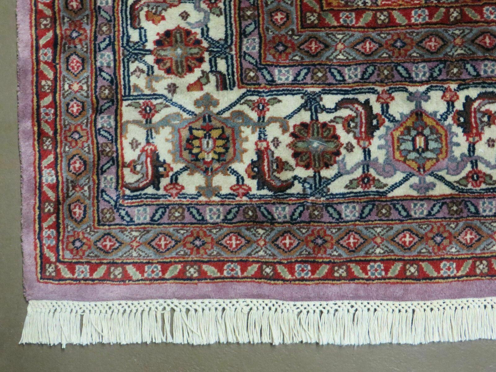 8' X 10' Vintage Fine Handmade India Wool Rug Hand Knotted Carpet Detailed Nice - Image 7
