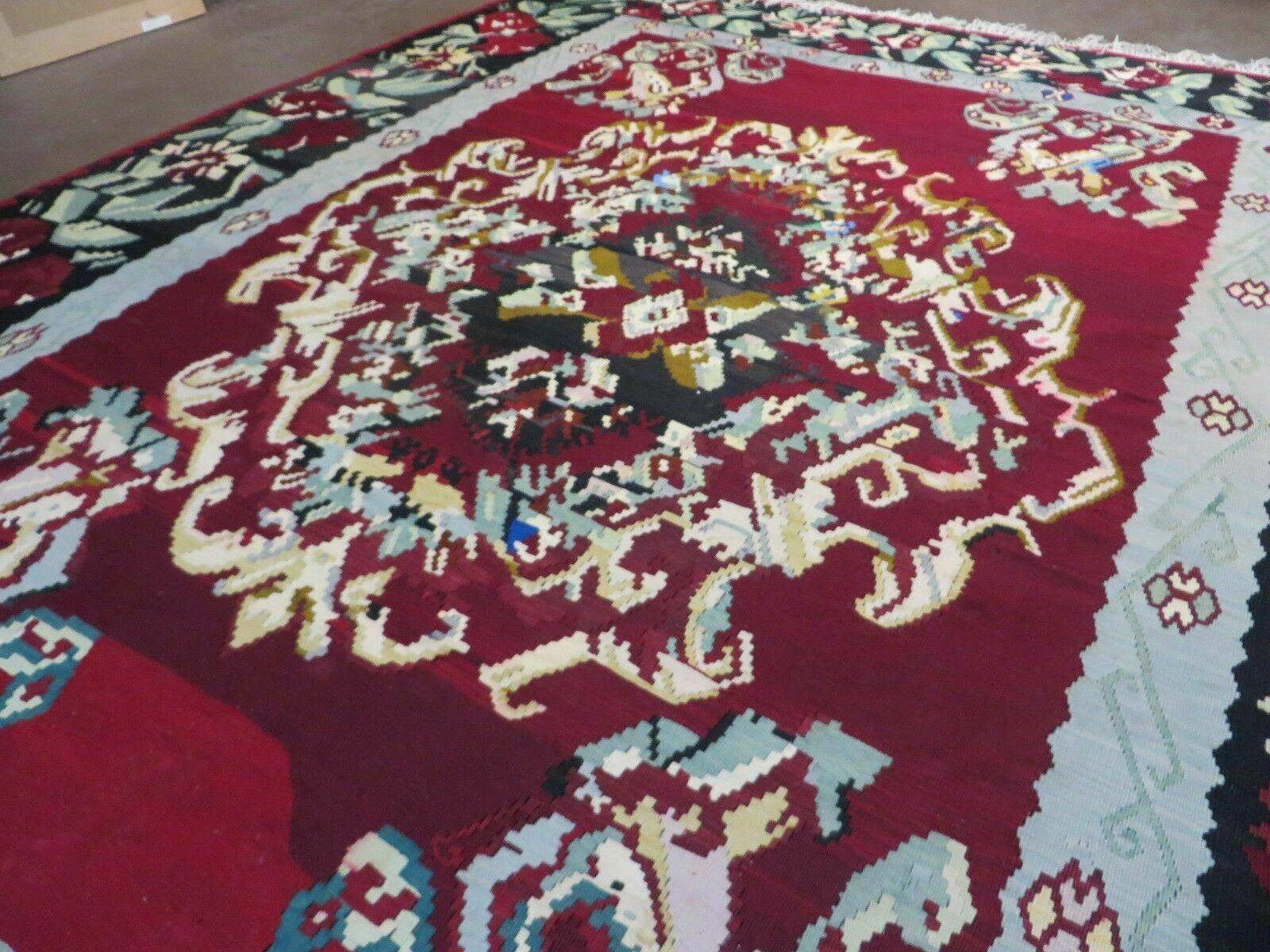 8' X 11' Karabagh Kilim Handmade Flat Weave Wool Rug Vegi Organic Dyes Nice - Image 2