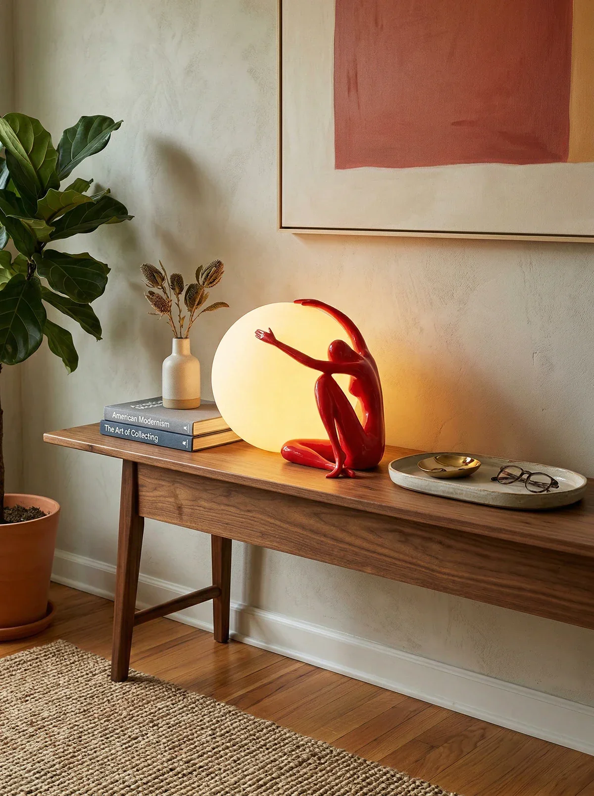 Abstract Character Round Table Lamp - Image 2