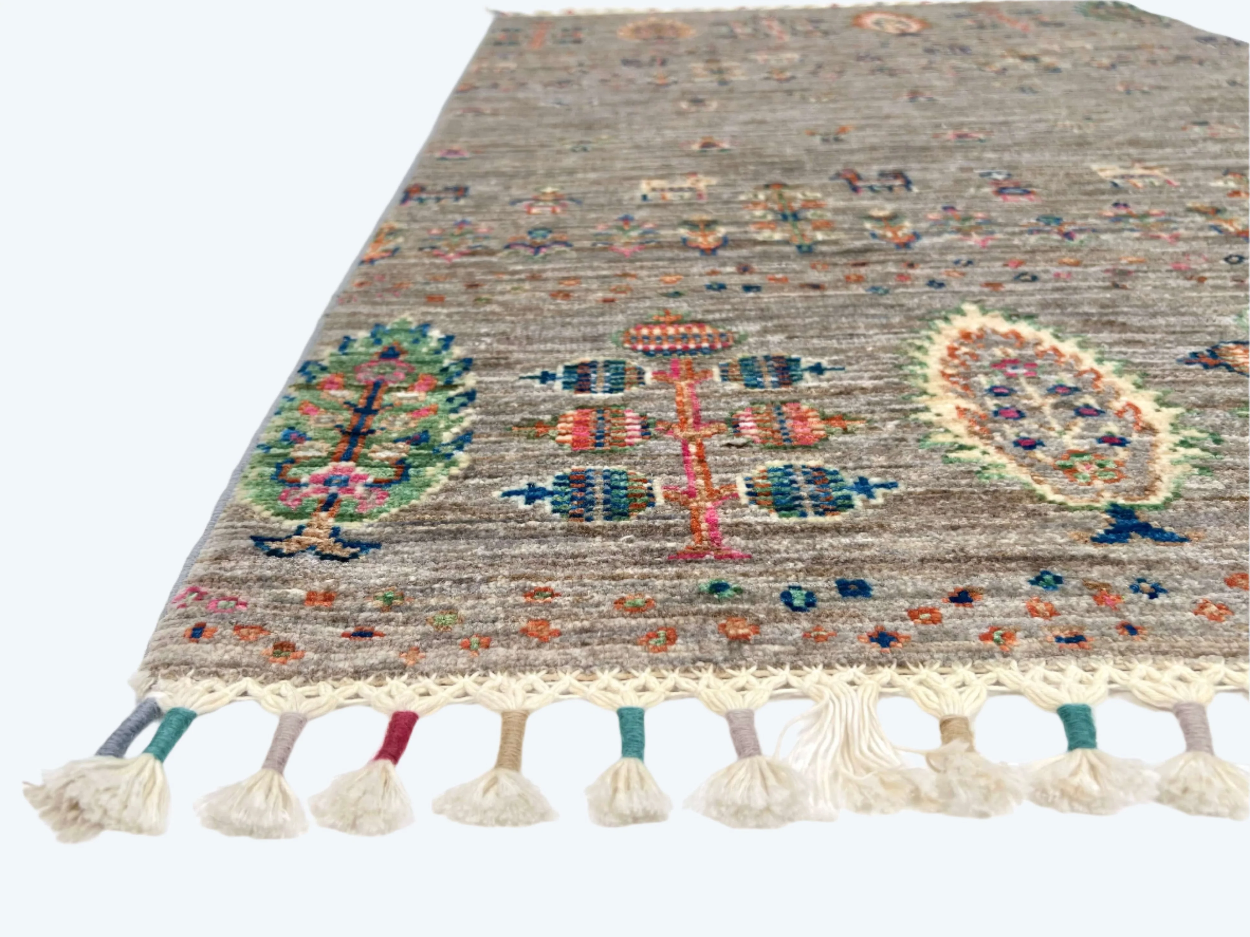 Afghan Gabbeh (2'07"x3'09") light gray - Image 2