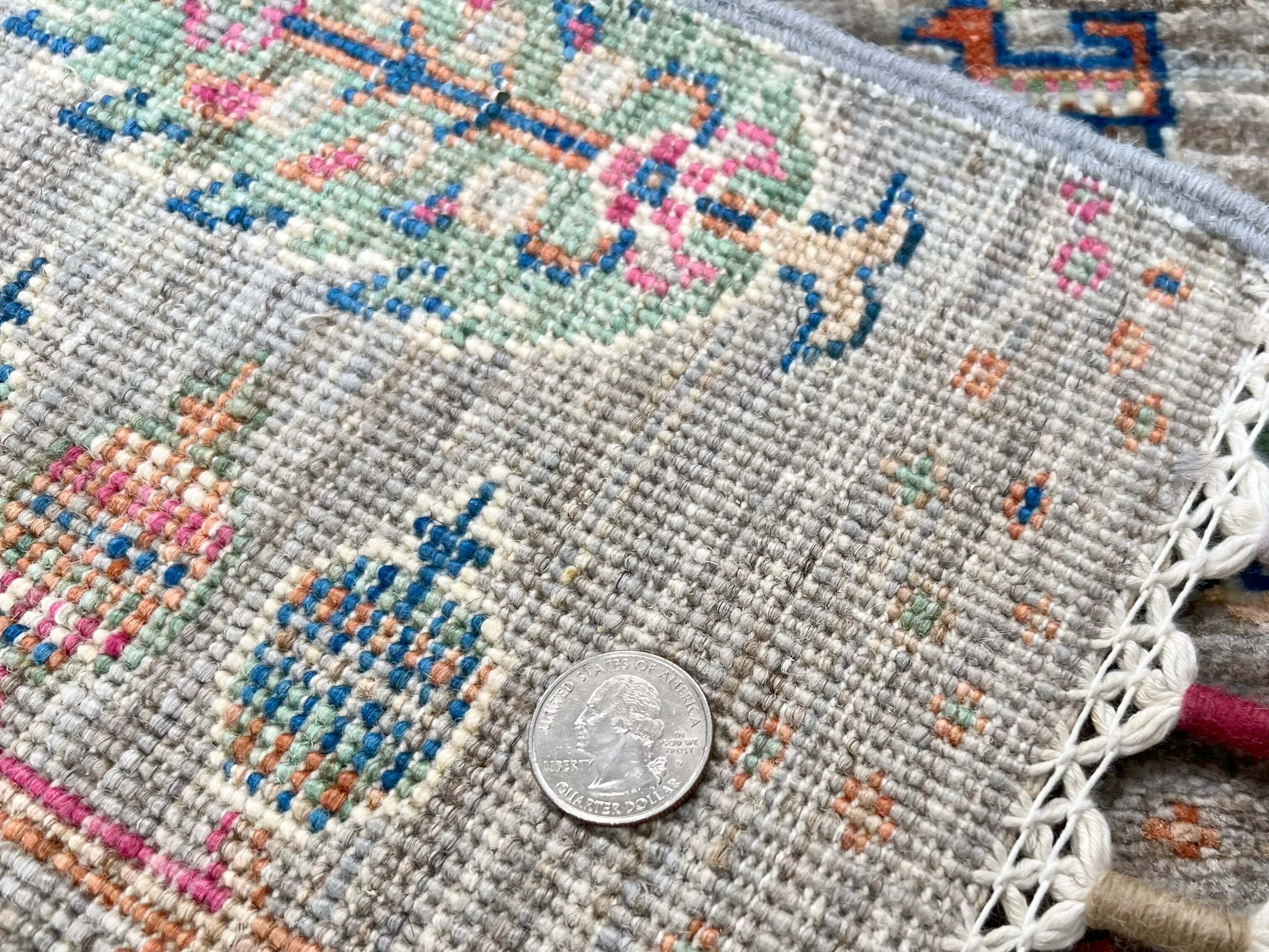 Afghan Gabbeh (2'07"x3'09") light gray - Image 5