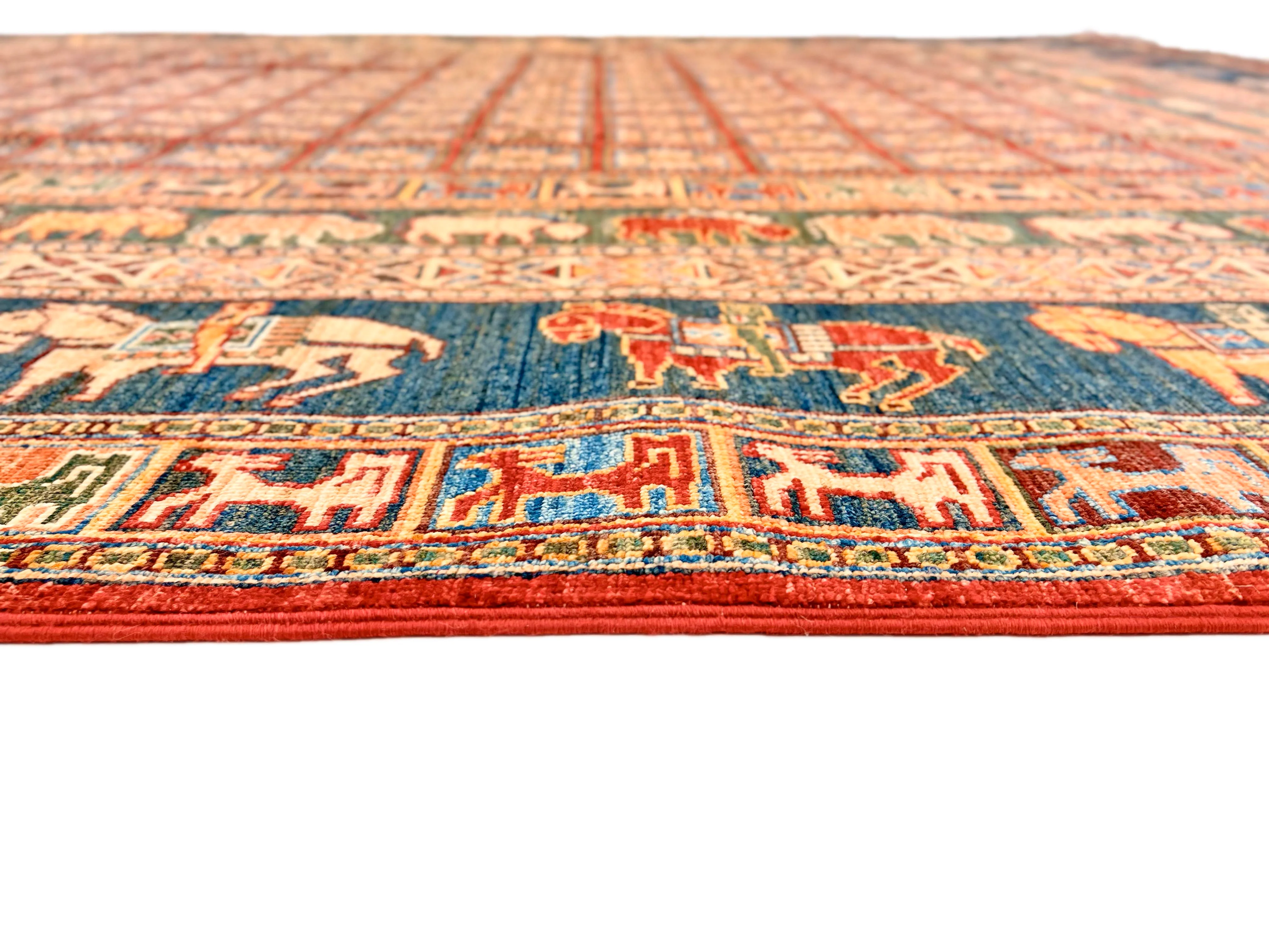 Afghan Pazyryk (8'08"x12'02") red/blue - Image 6