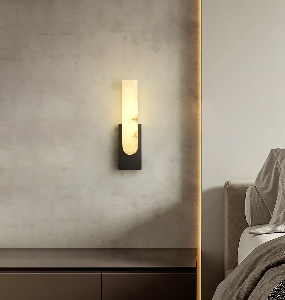 Agatha Alabaster Copper Wall Lamp - Image 10