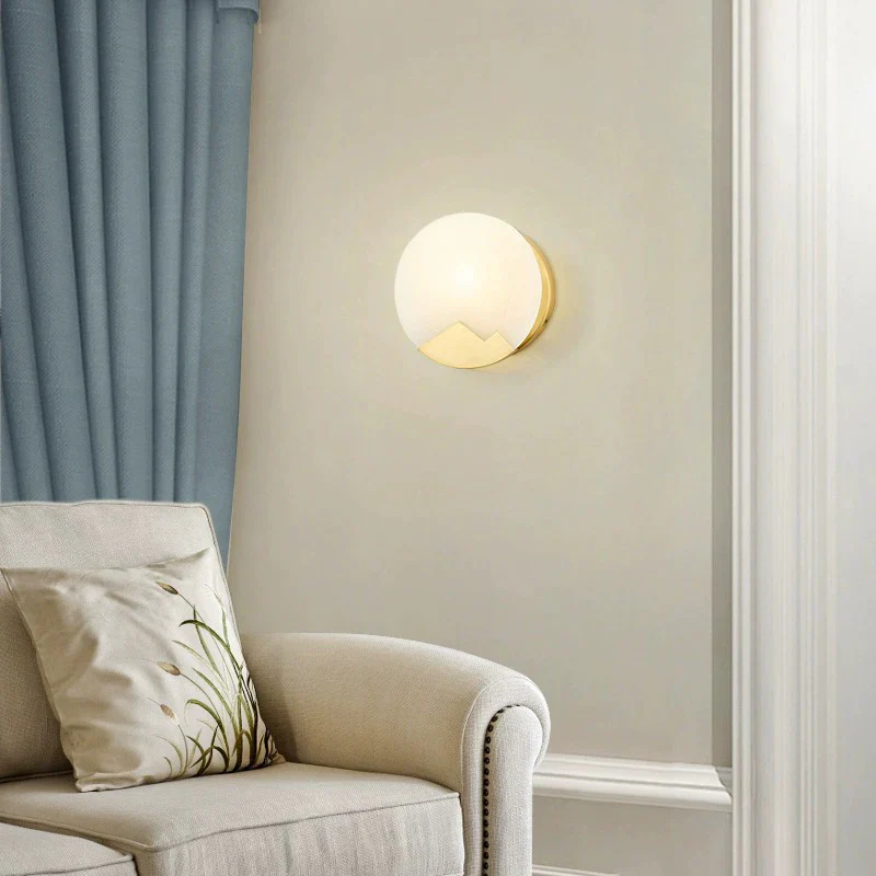 Alabaster Brass Wall Light - Image 10