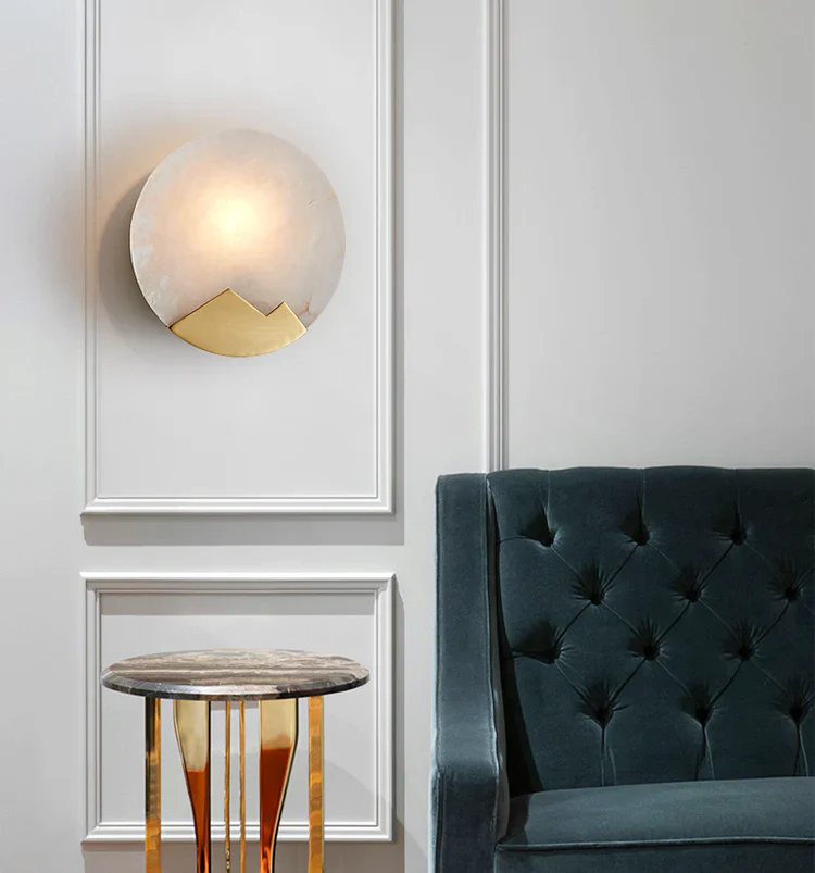 Alabaster Brass Wall Light - Image 12