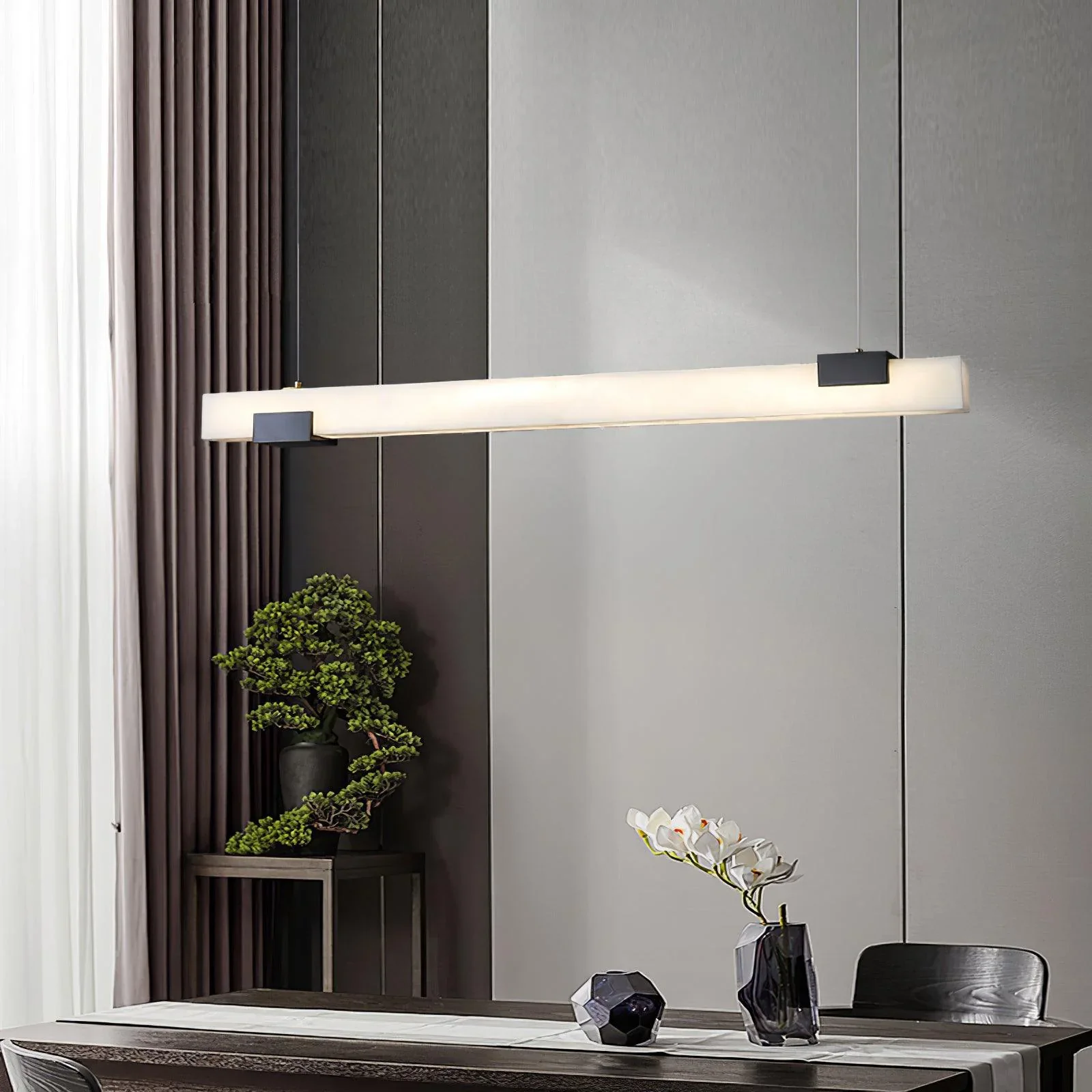 Alabaster Cary Black Pendant Light - Image 7