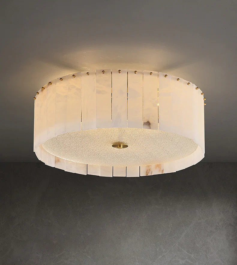 Alabaster Copper Round Ceiling Lamp - Image 18