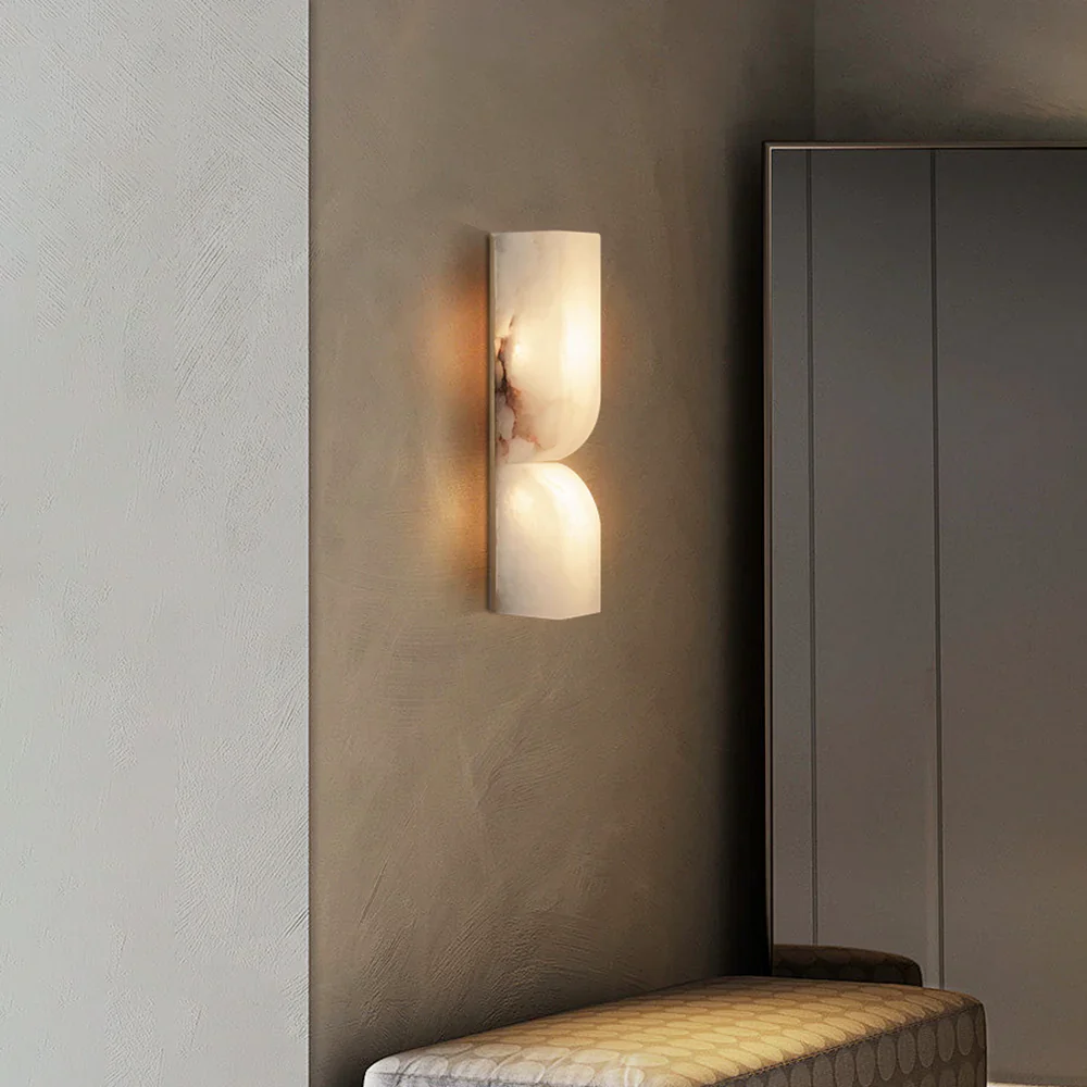 Alabaster Essence Rectangle Wall Sconce - Image 2