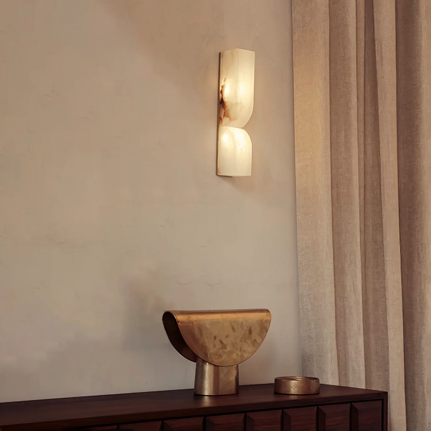Alabaster Essence Rectangle Wall Sconce - Image 6