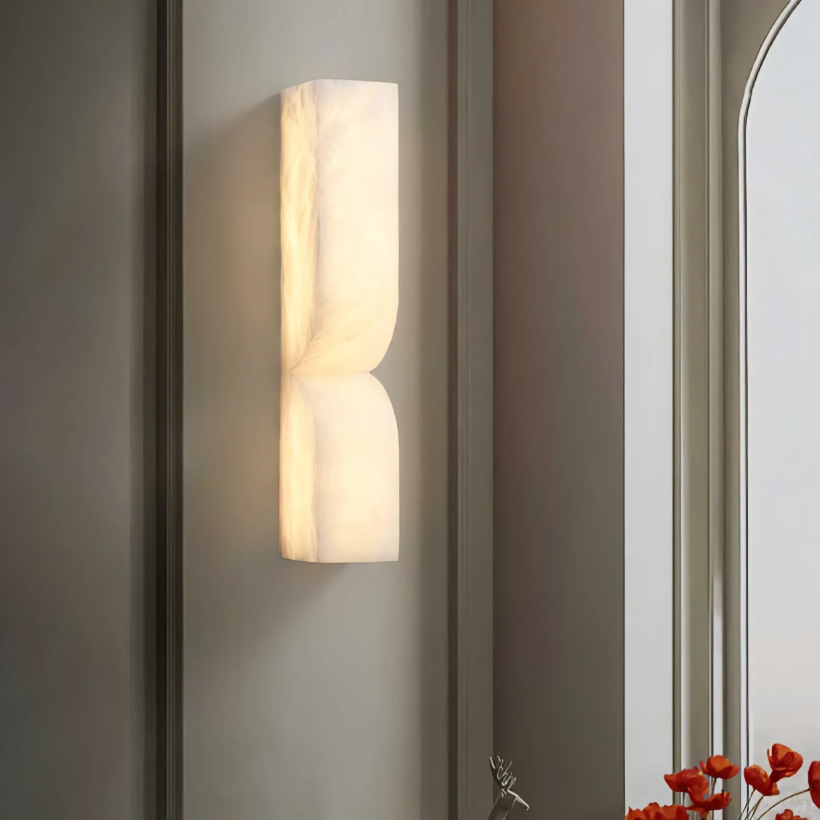 Alabaster Essence Rectangle Wall Sconce - Image 7