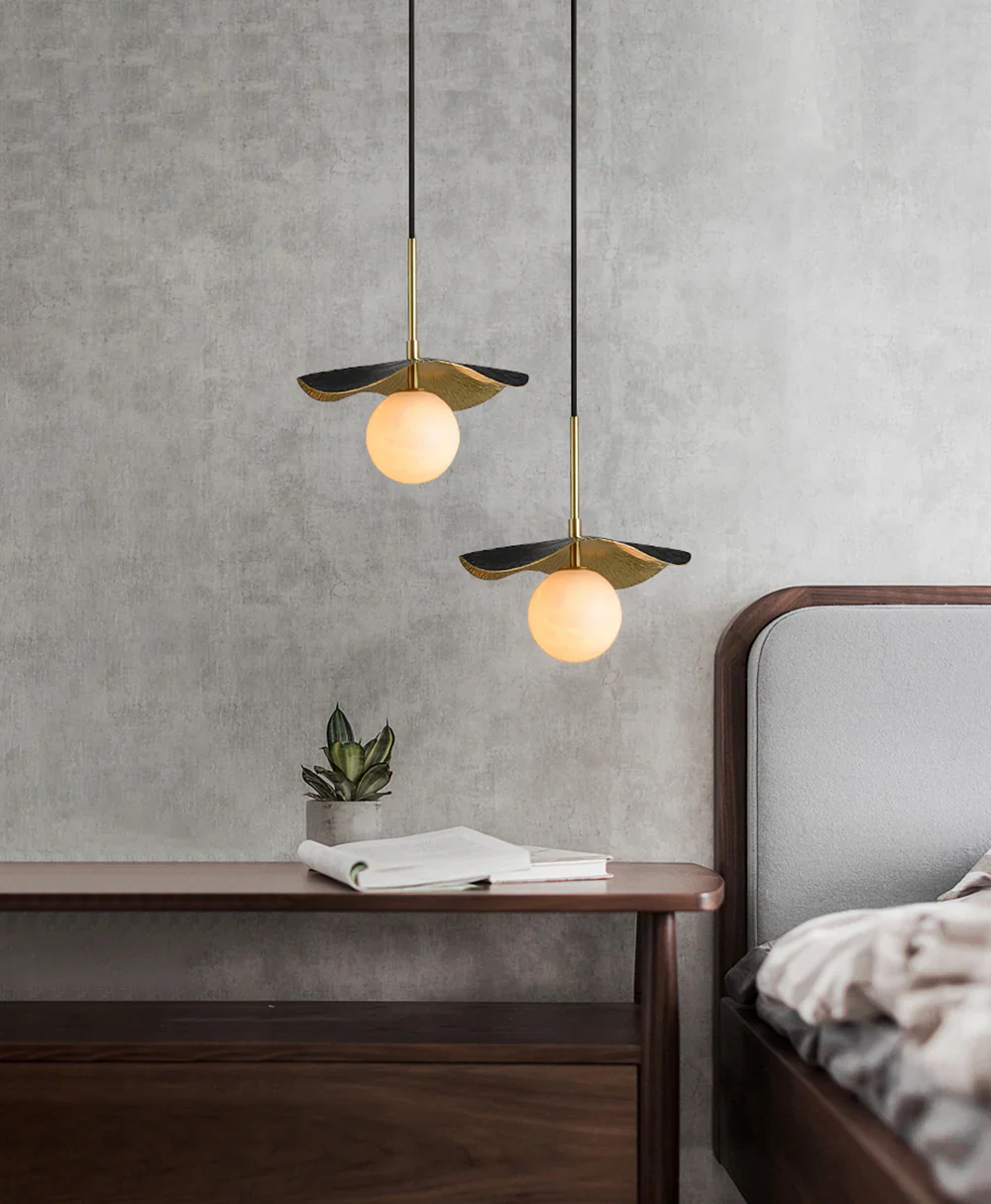 Alabaster Montera Brass Pendant Light - Image 9